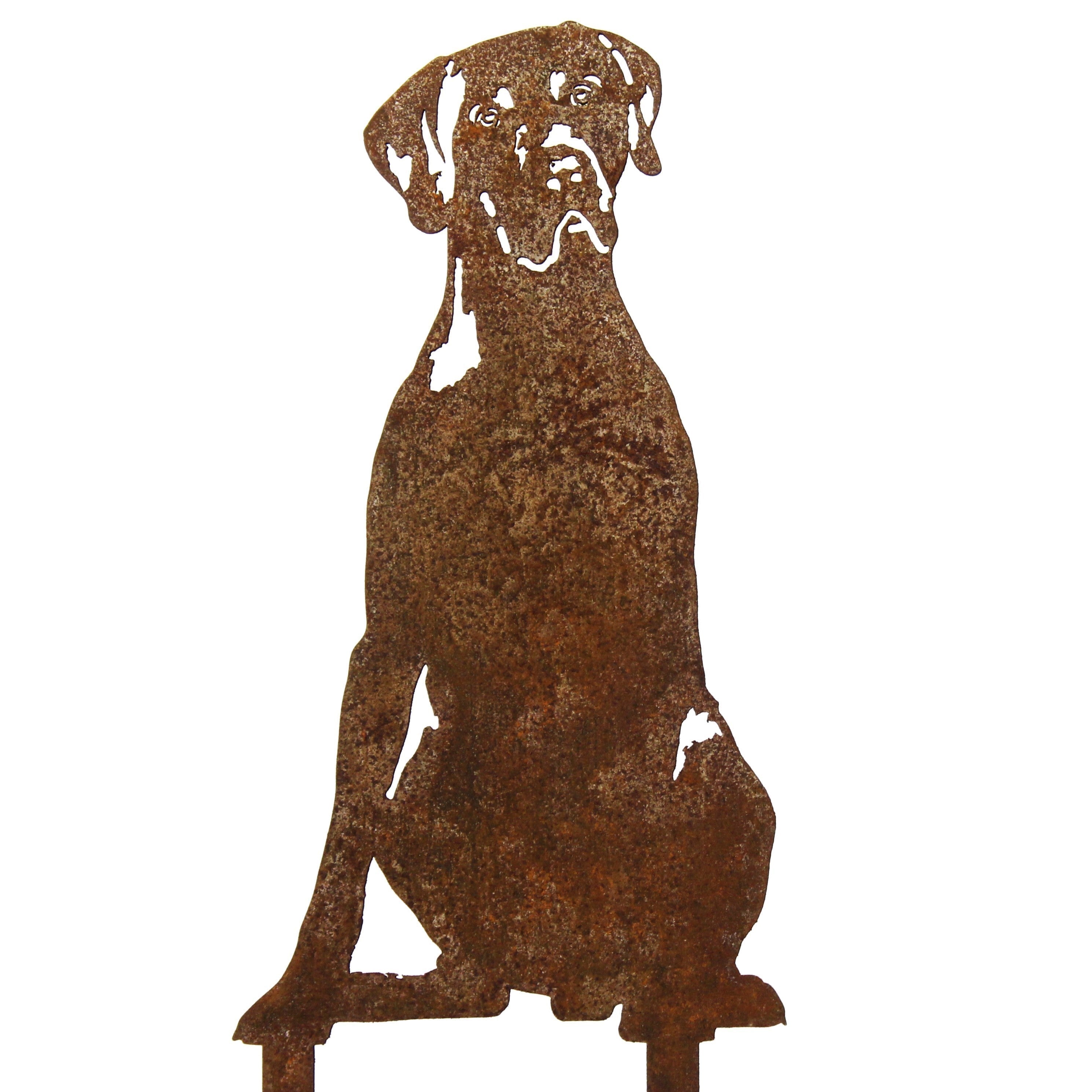 Weimaraner Metal Garden Silhouette - Handmade Steel Dog Yard Art