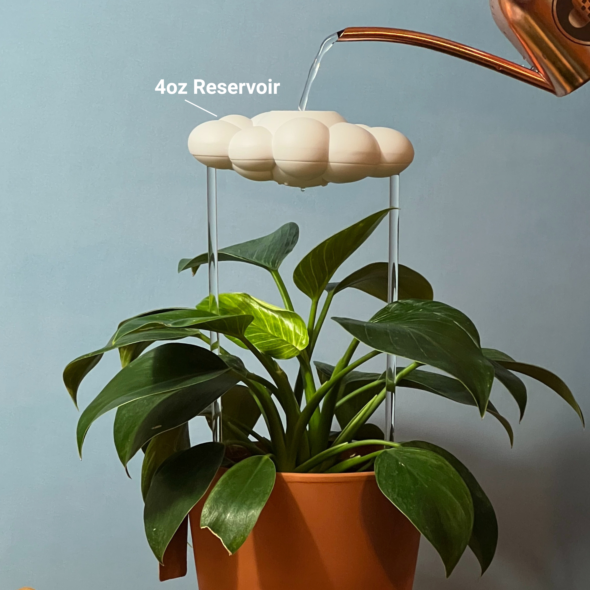 Dripping Rain Cloud with Orange Butterfly Charm