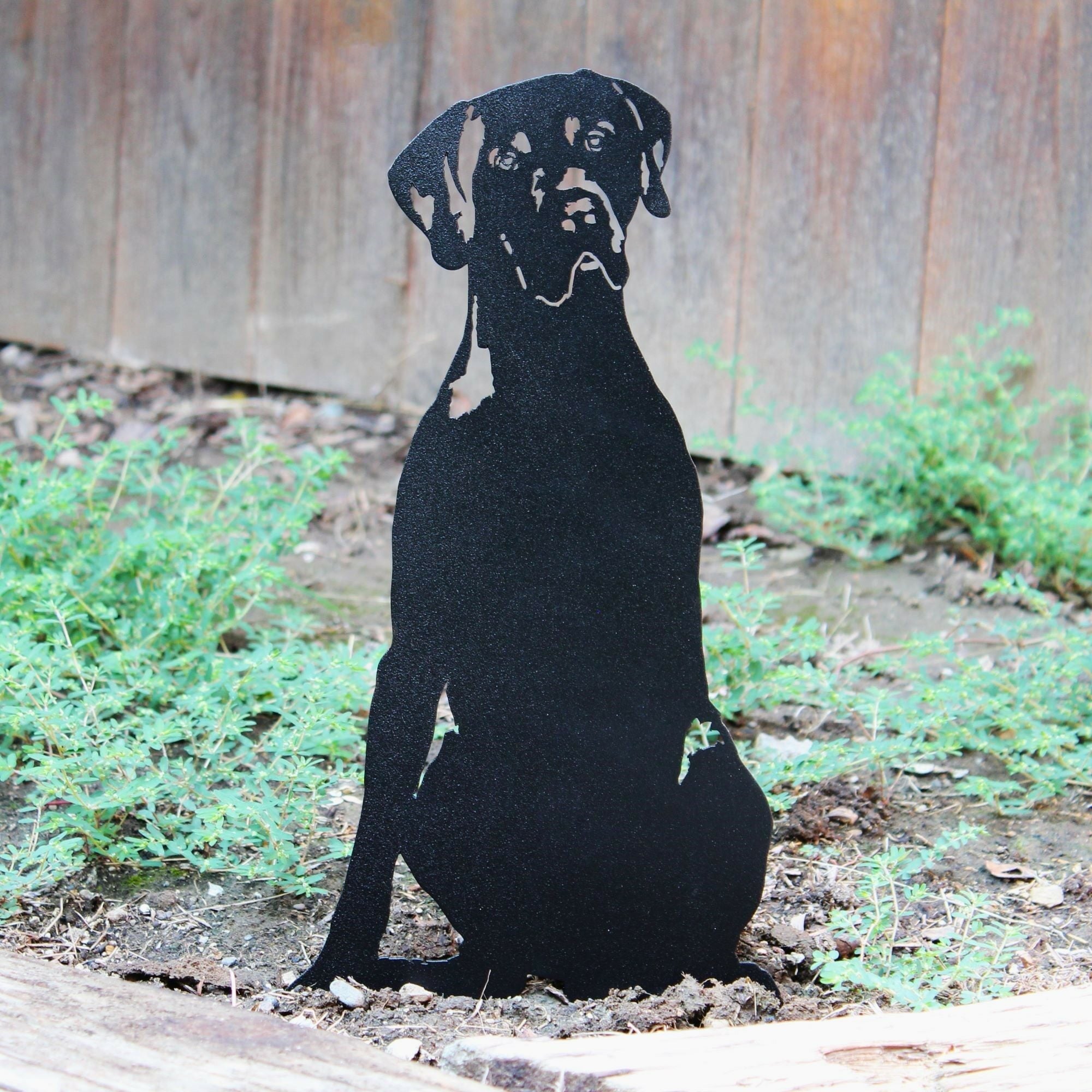Weimaraner Metal Garden Silhouette - Handmade Steel Dog Yard Art