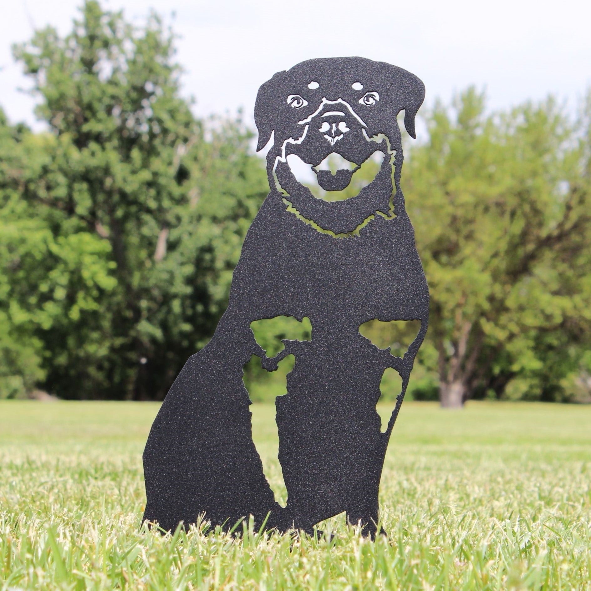 ROTTWEILER スタジャン グレー・ブラック Rottweiler Yard Stake - Hendeson Garden Supply