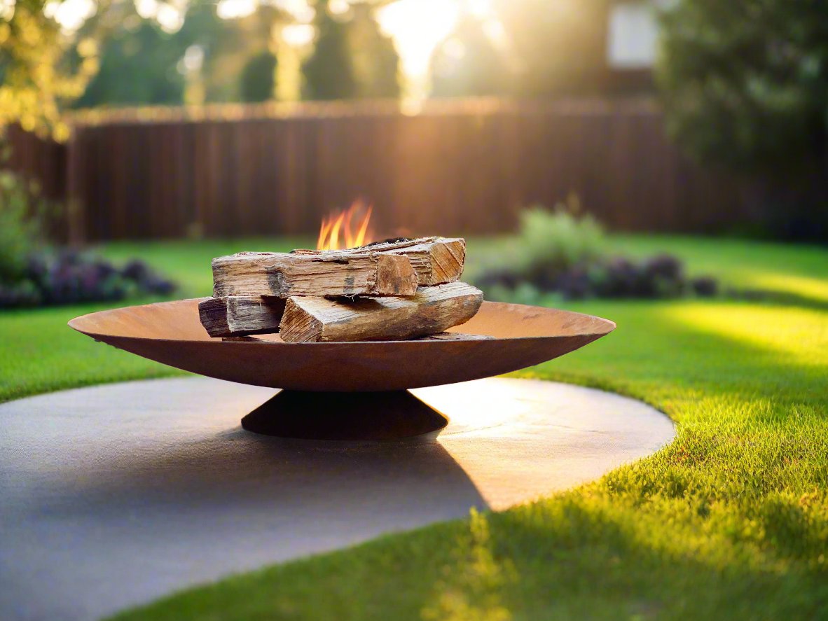 Corten Steel Fire Pit, Water Bowl*, and Planter Bowl