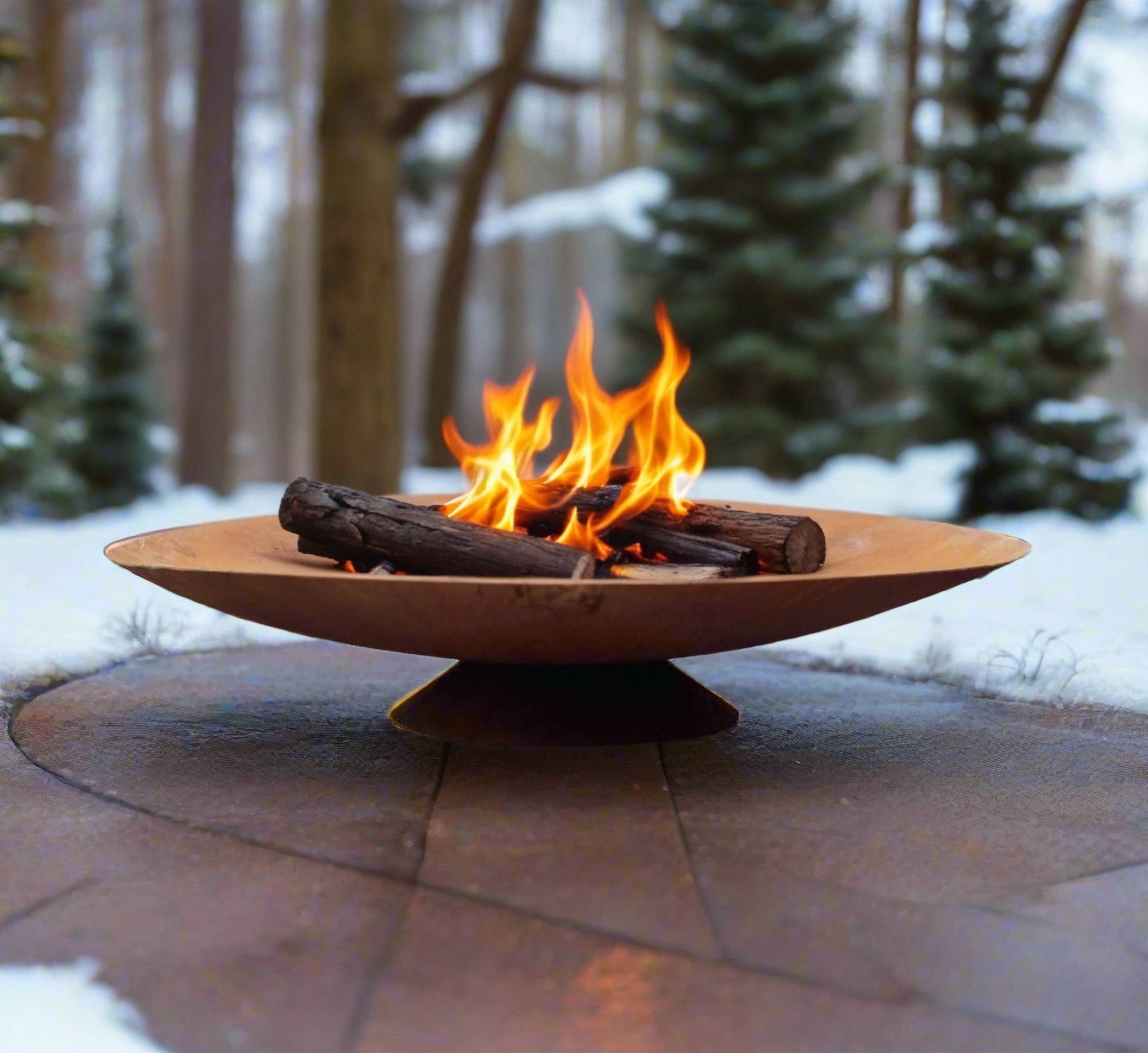 Corten Steel Fire Pit, Water Bowl*, and Planter Bowl