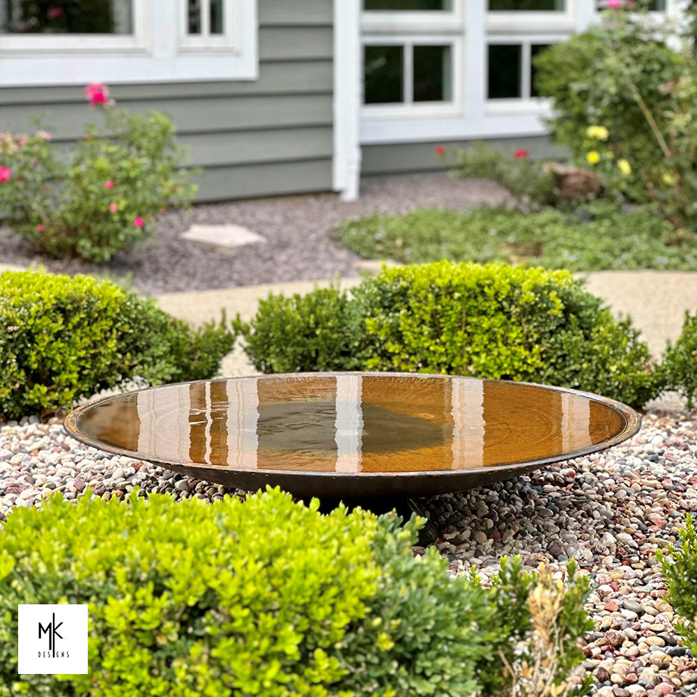Corten Steel Fire Pit, Water Bowl*, and Planter Bowl