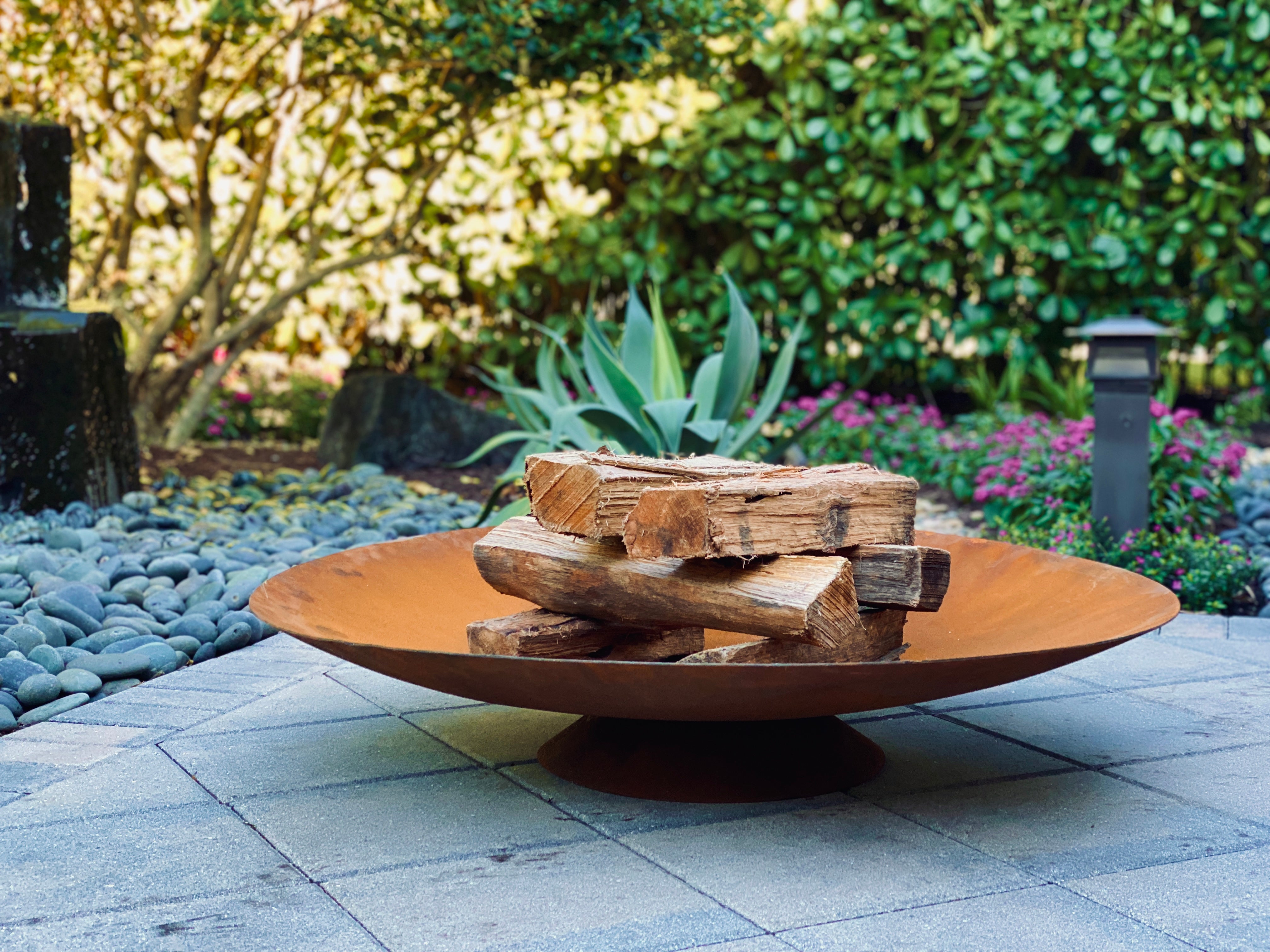 Corten Steel Fire Pit, Water Bowl*, and Planter Bowl