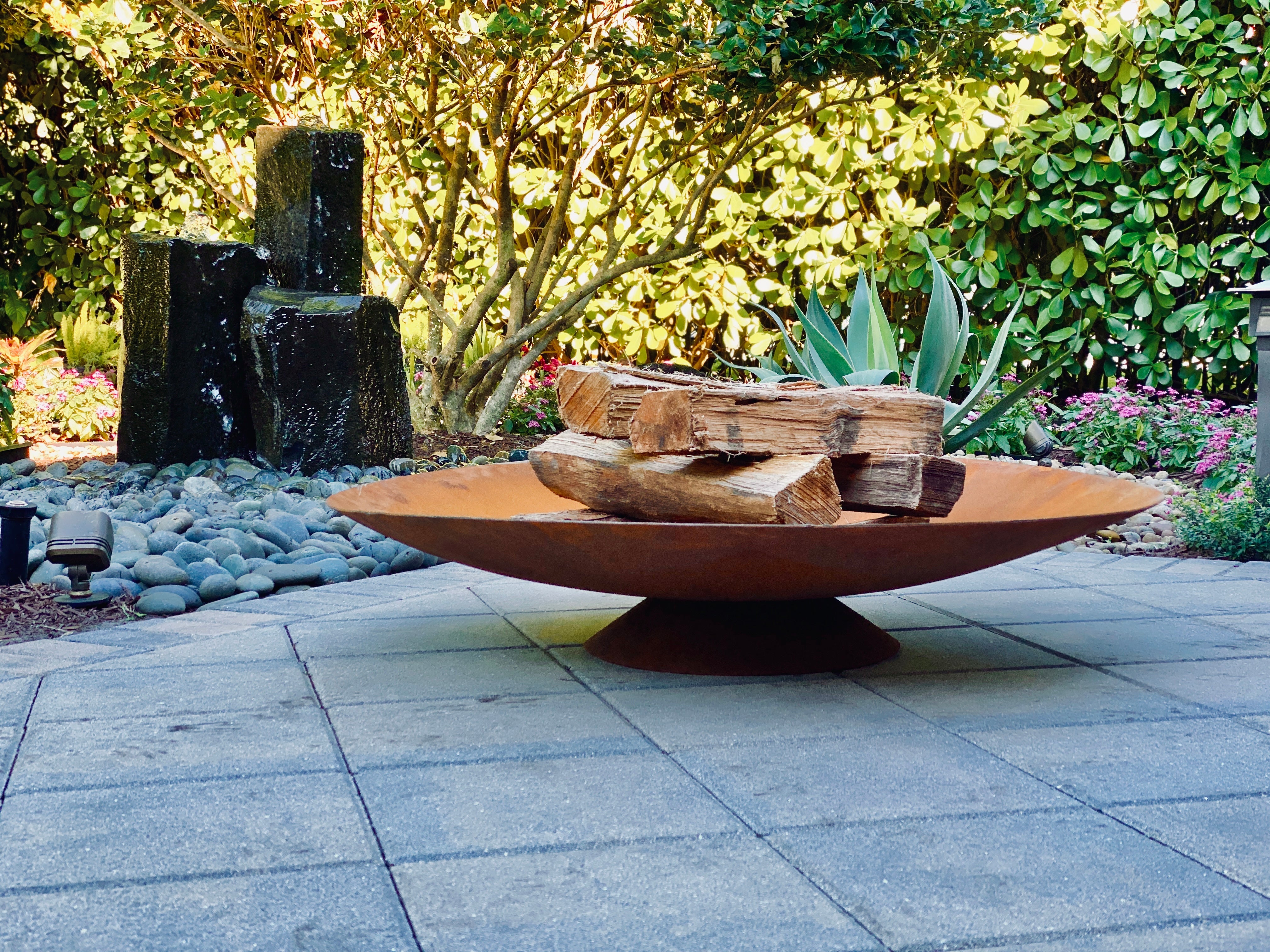 Corten Steel Fire Pit, Water Bowl*, and Planter Bowl