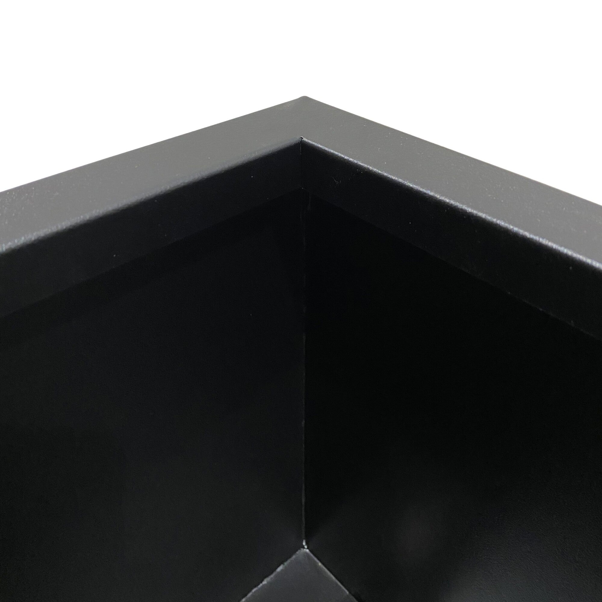 Black Steel Planter with Entangled Screen