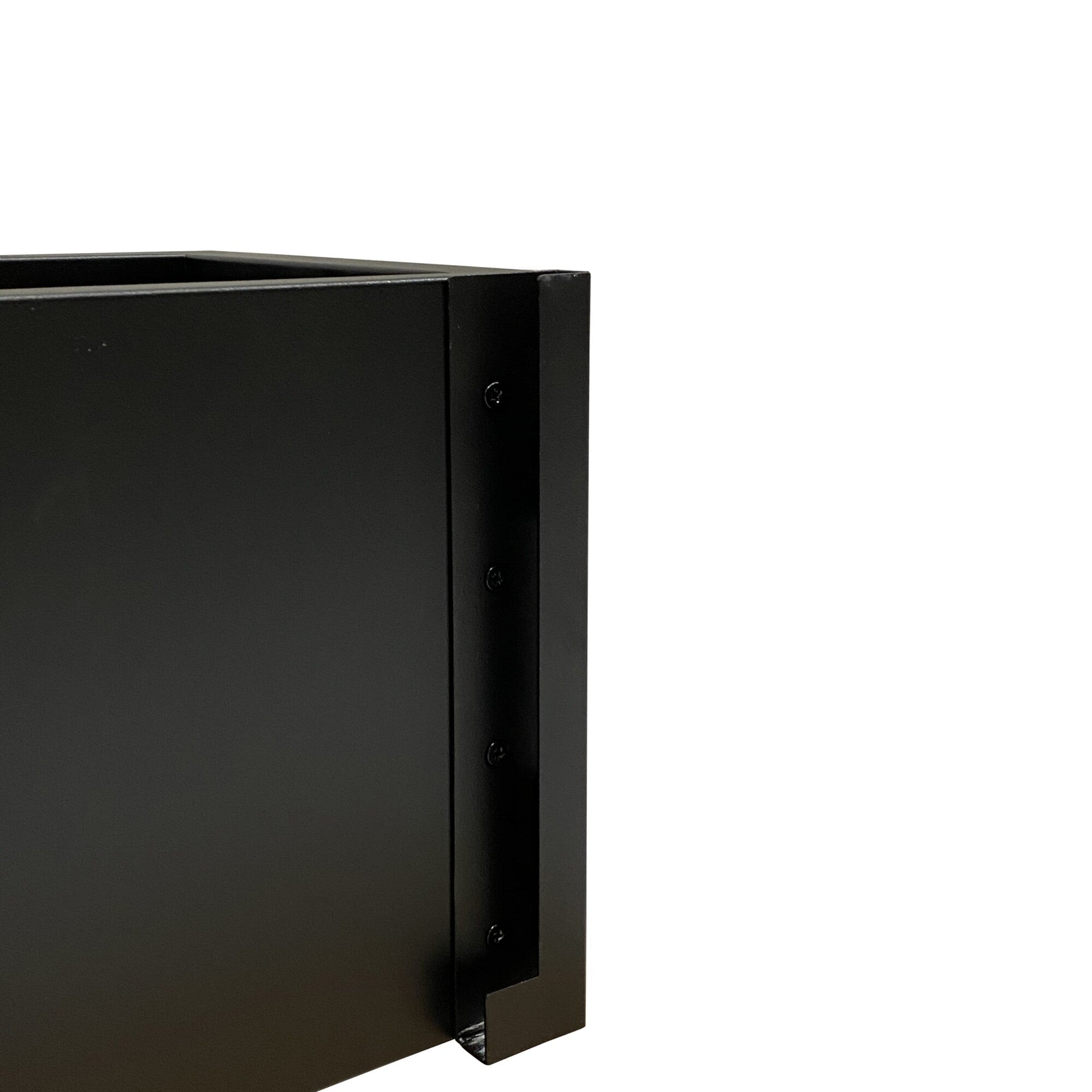 Black Steel Planter with Entangled Screen