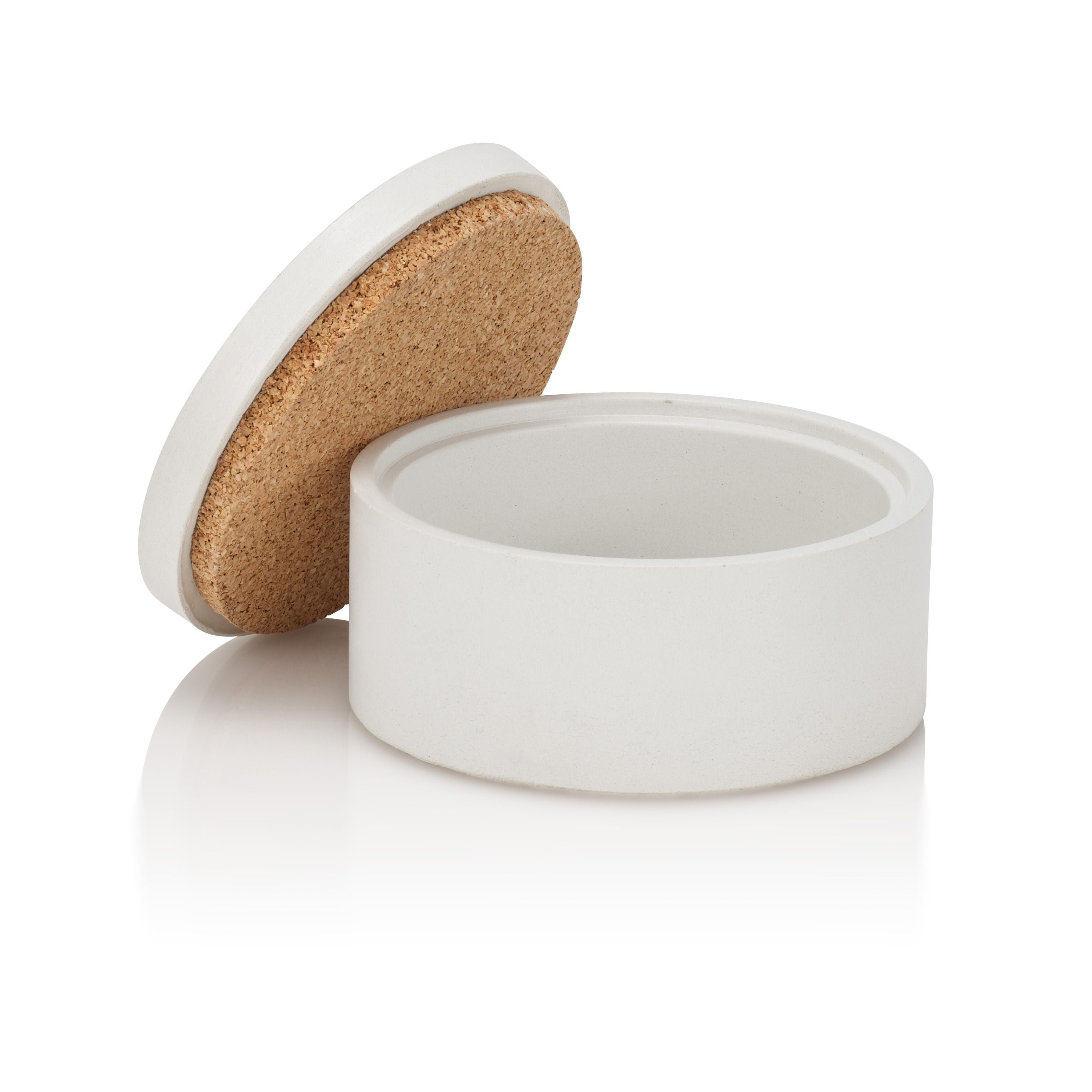 White concrete salt holder - Henderson Garden Supply