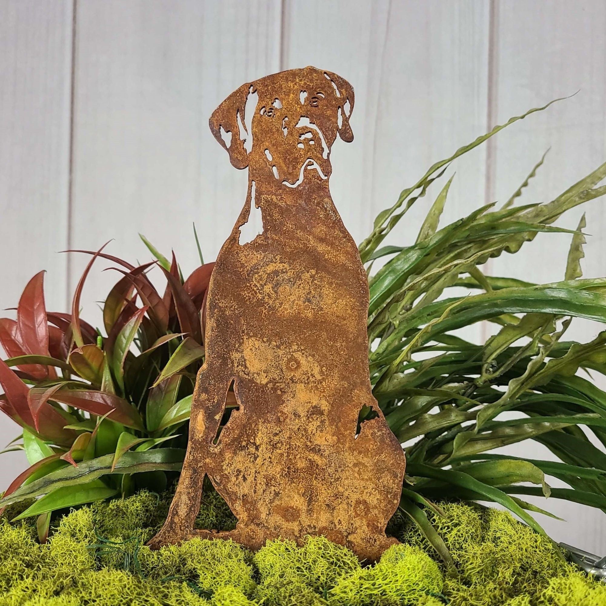 Weimaraner Metal Garden Silhouette - Handmade Steel Dog Yard Art