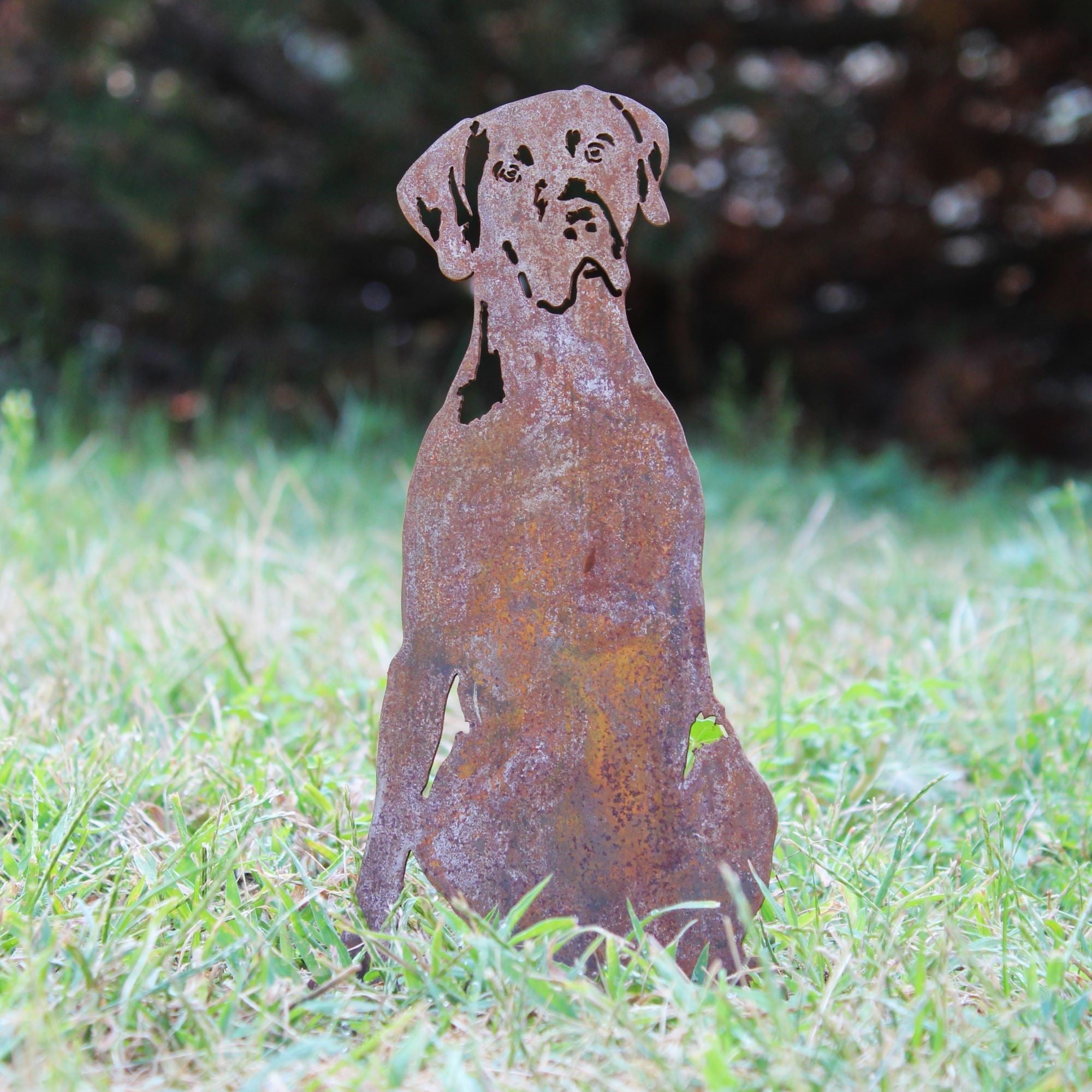 Weimaraner Metal Garden Silhouette - Handmade Steel Dog Yard Art