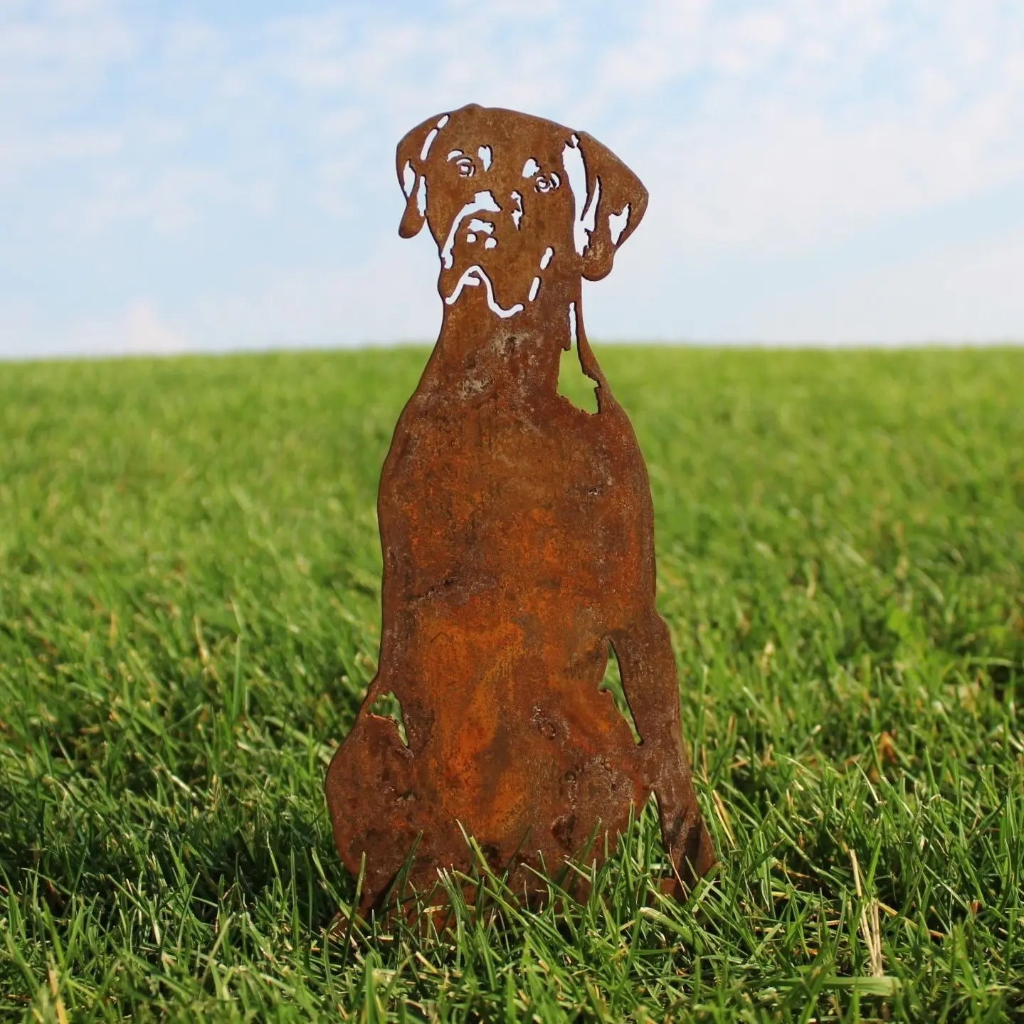 Weimaraner Metal Garden Silhouette - Handmade Steel Dog Yard Art