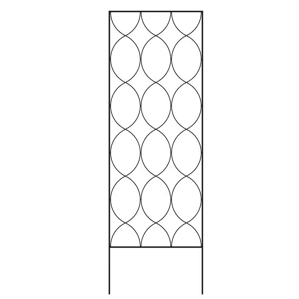 Decorative metal trellis with geometric pattern on a white background. Henderson Garden Supply