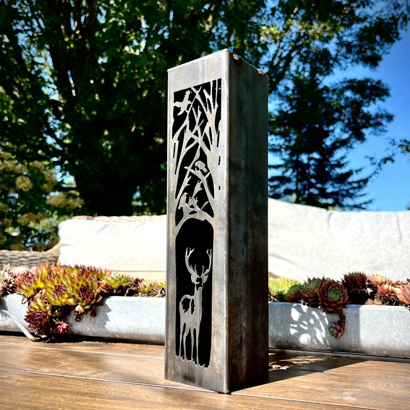 Buck Forest Solar Light - Steel - 2 sizes