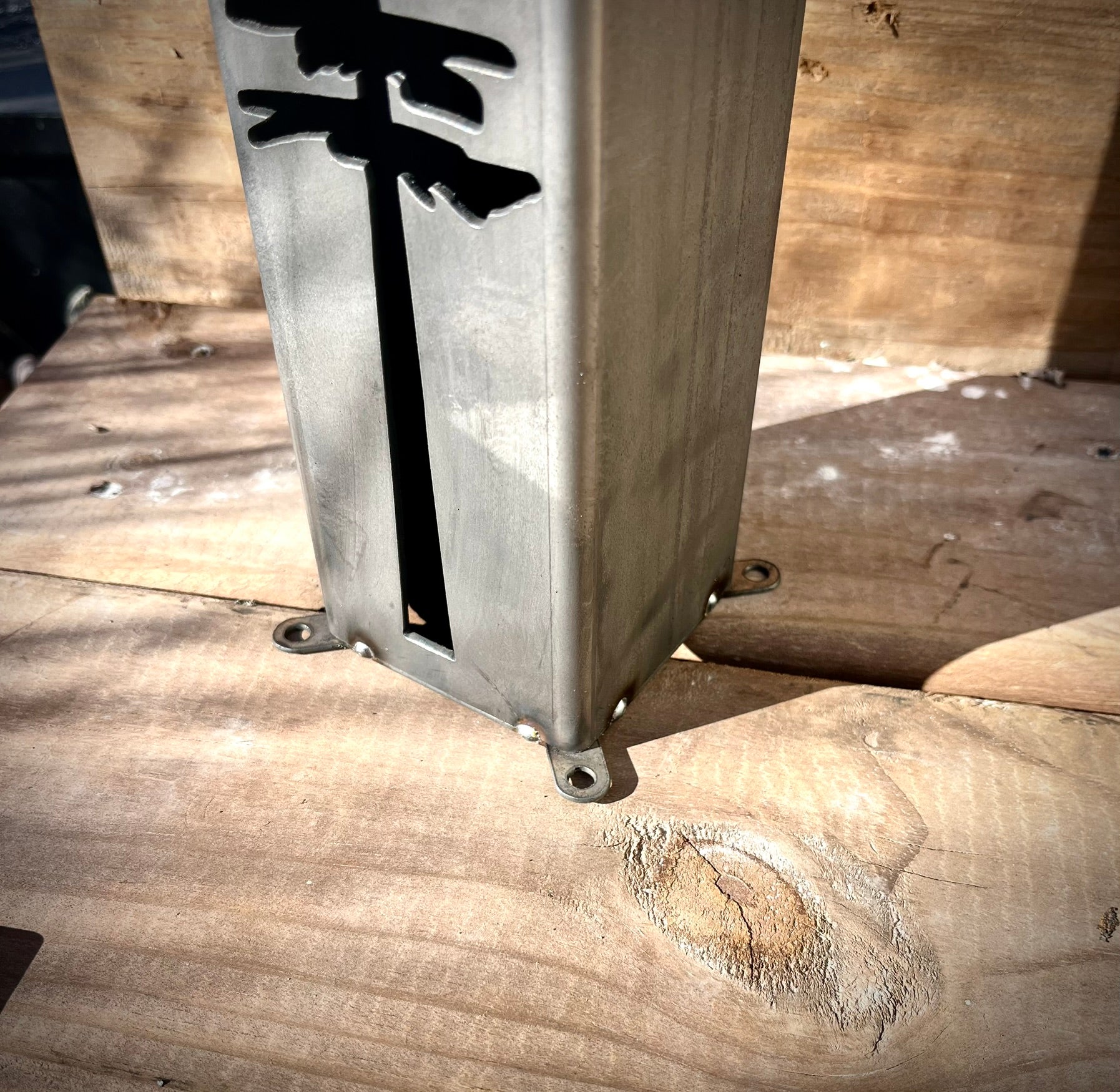 Pine Tree Night Sky Luminary Pillar w/ Solar Cap | 12-inch, 14-inch, 16-inch