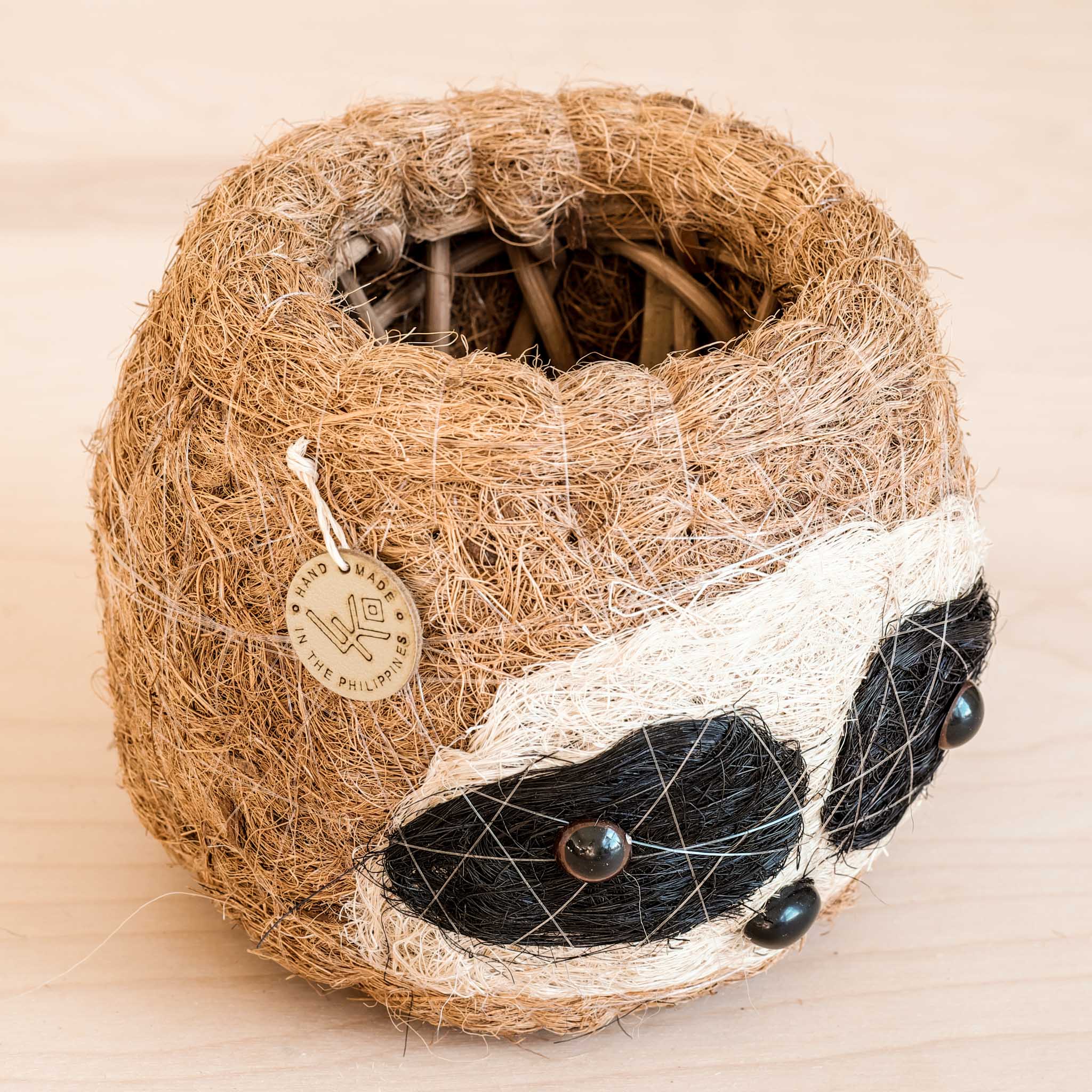 Three-tone Sloth Coco Coir Planter - Handmade Planters