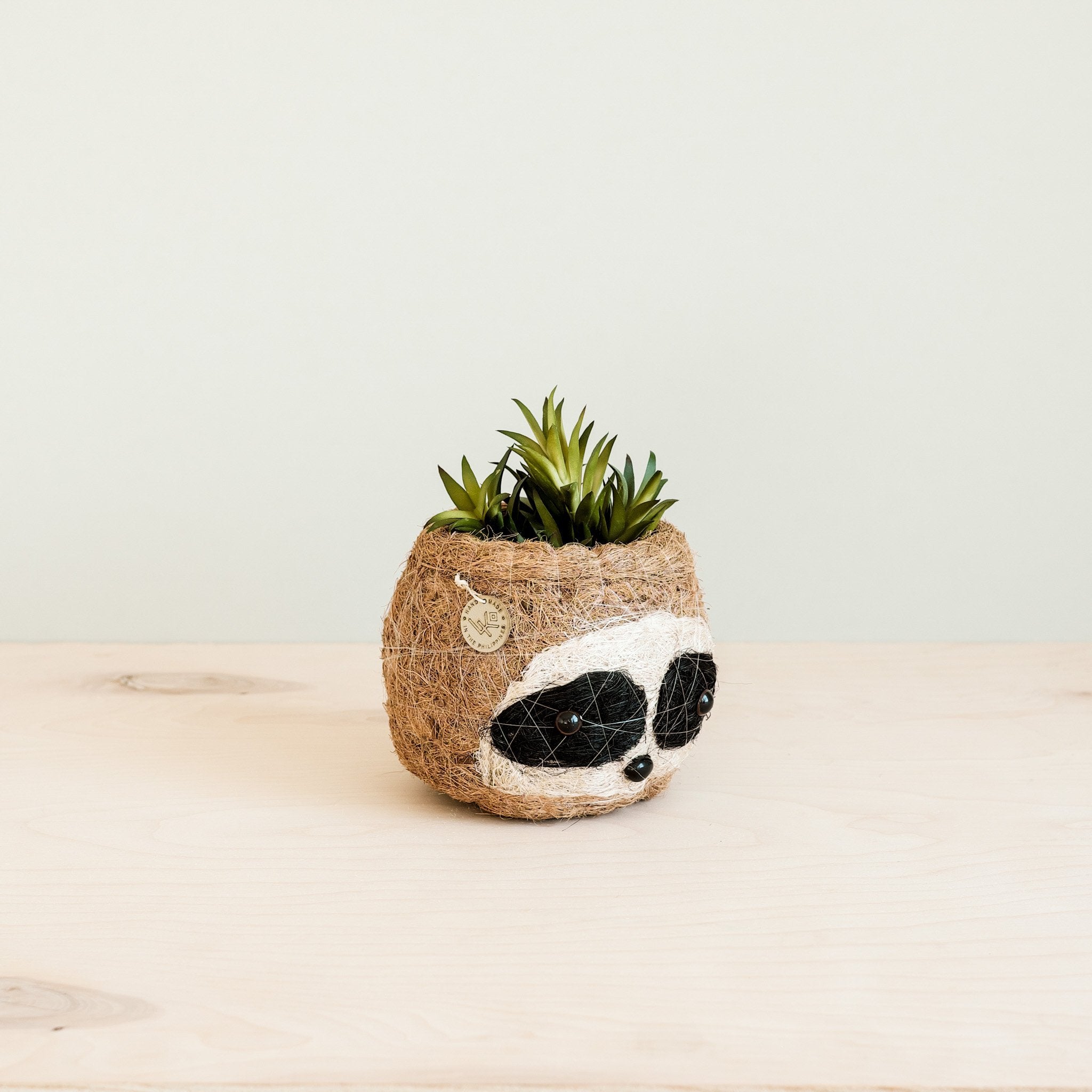 Three-tone Sloth Coco Coir Planter - Handmade Planters