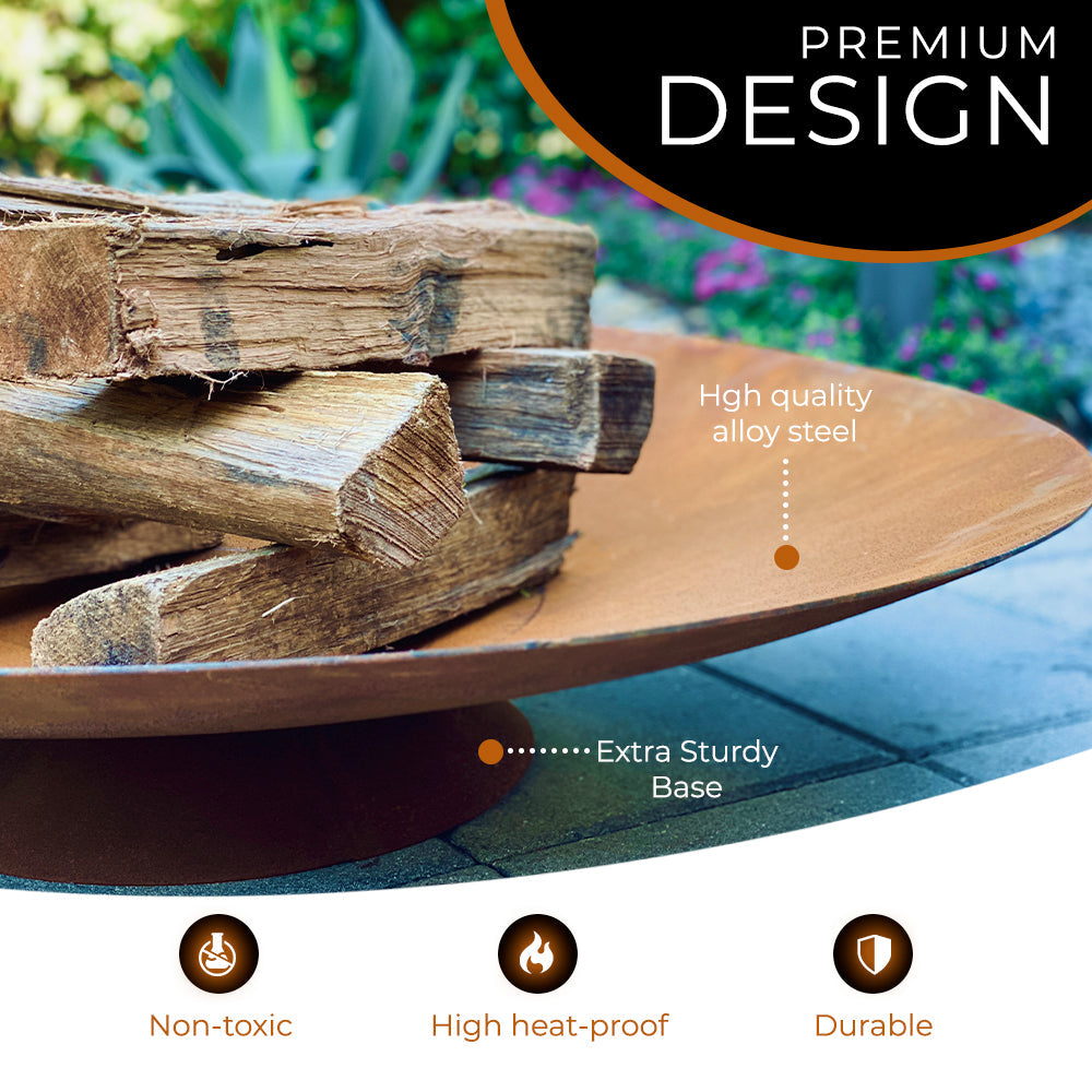 Corten Steel Fire Pit, Water Bowl*, and Planter Bowl