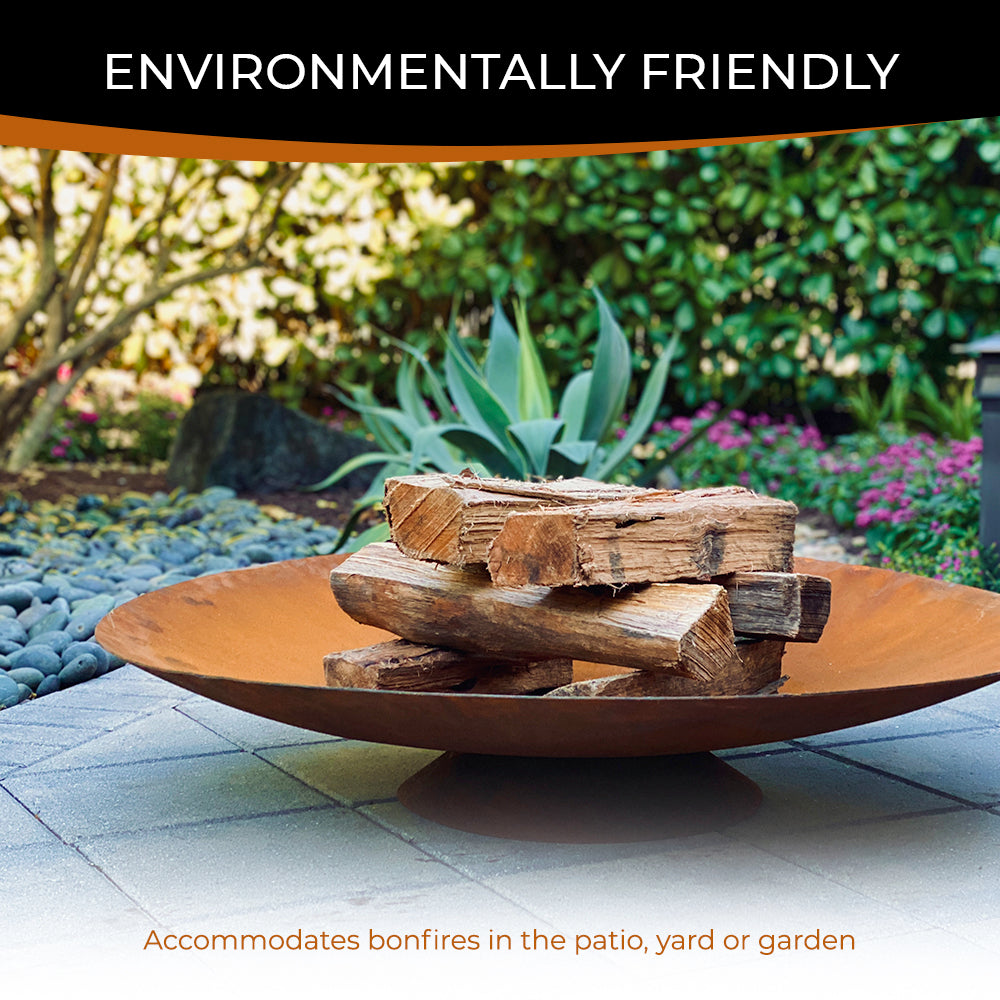 Corten Steel Fire Pit, Water Bowl*, and Planter Bowl