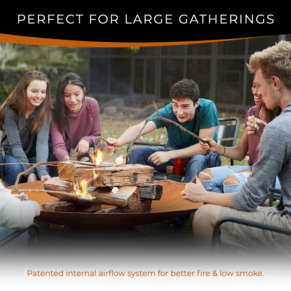 Corten Steel Fire Pit, Water Bowl*, and Planter Bowl