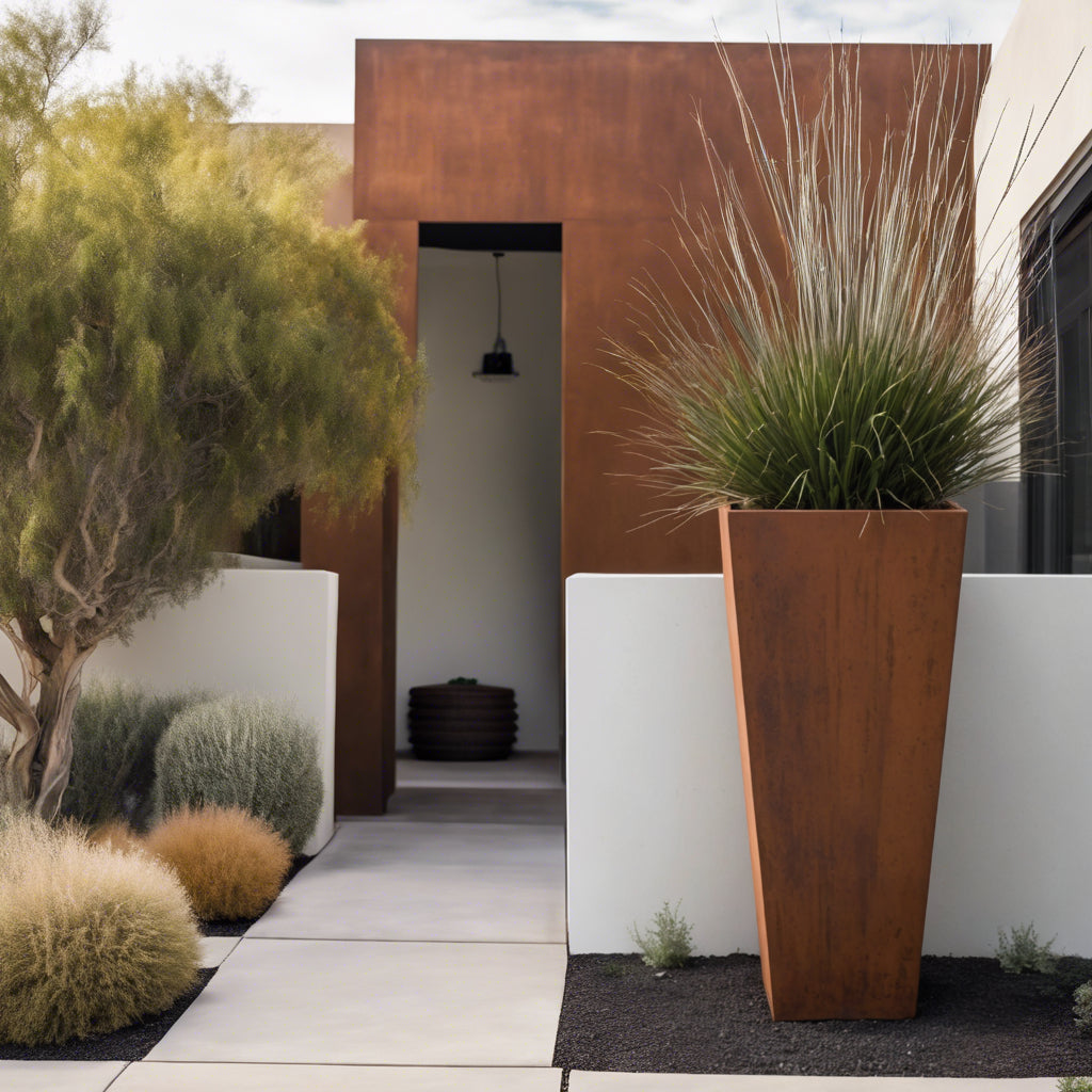 Steel Radius Tapered Planters