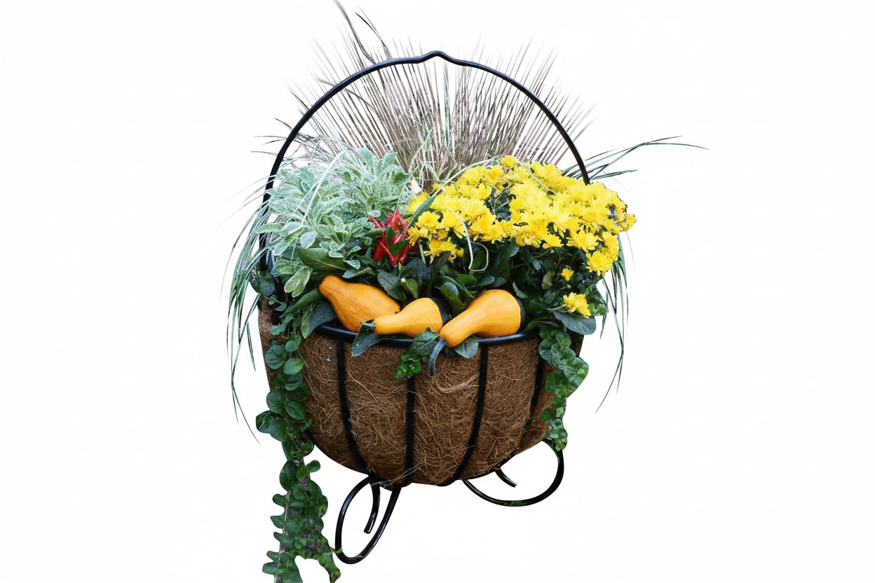 Cauldron Freestanding Planter with Coco Liners