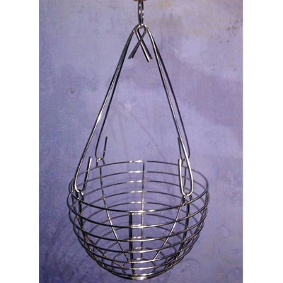 Stainless Steel Hanging Basket and Liner Set (3 Sizes Available) - Henderson Garden Supply