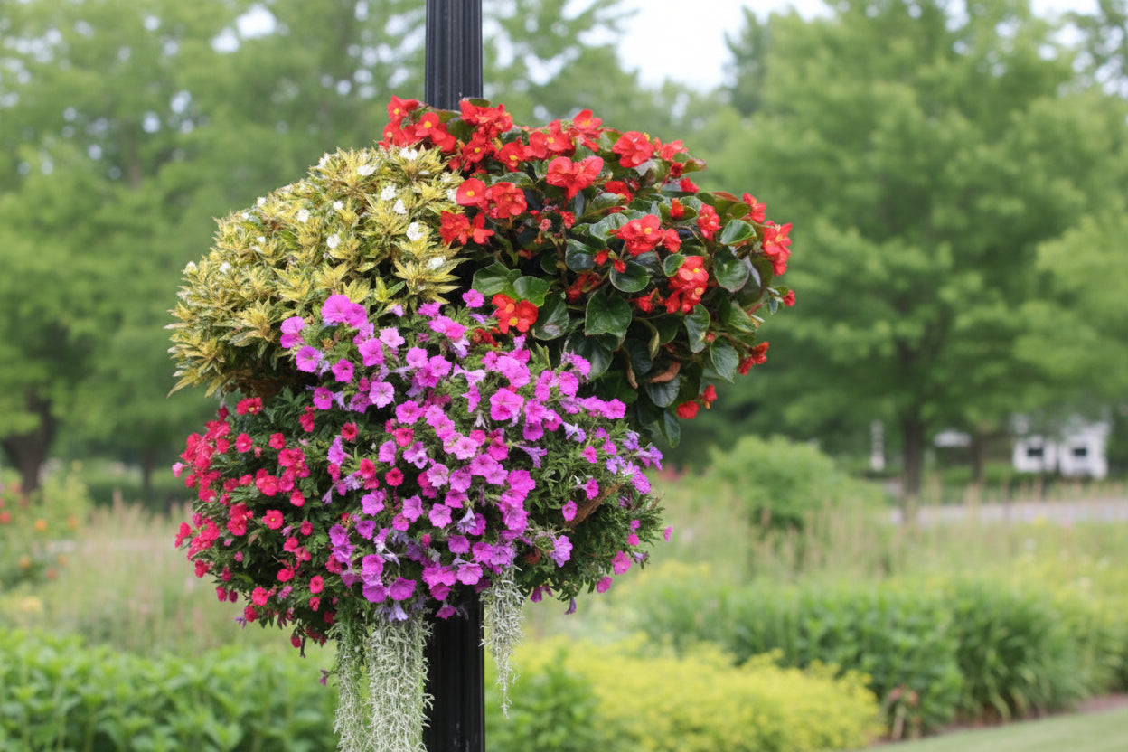 Hayrack Lamppost Euro-Classic Basket 25" - Henderson Supply