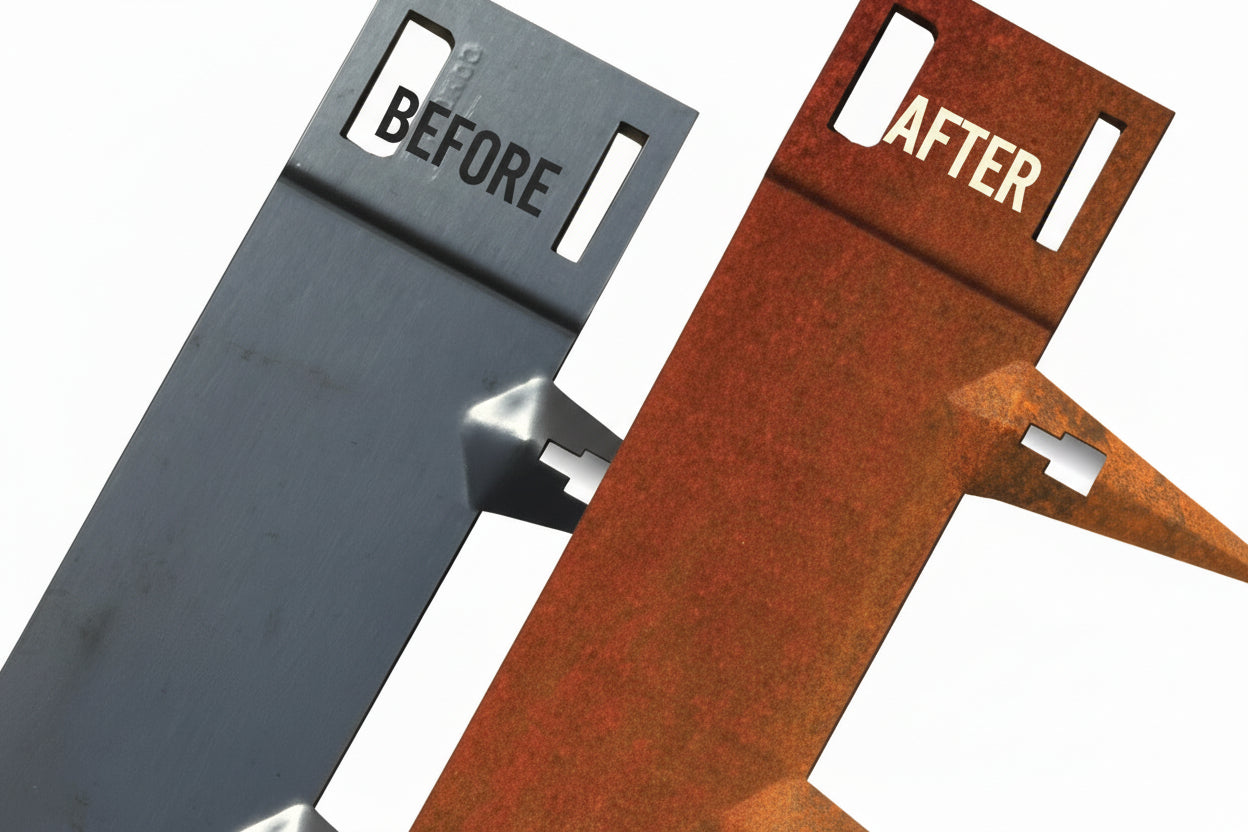 Core Edge Flexible Steel Lawn Edging show in CorTen - Henderson Garden Supply