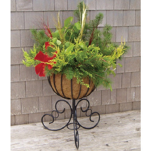 Classic Urn Free Standing Patio Planter and Coco Liner Set - Henderson Garden Supply