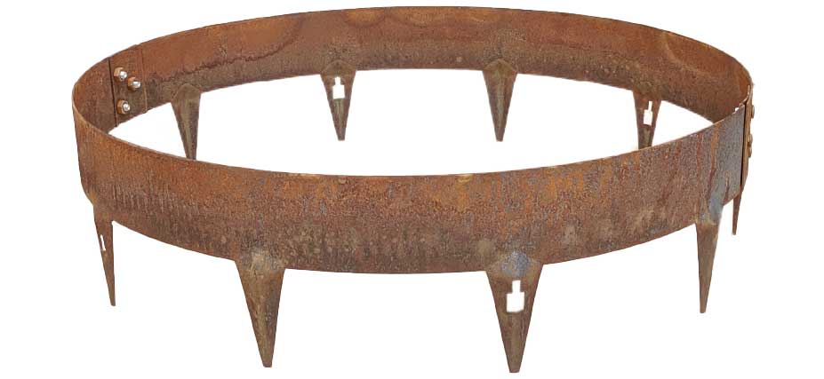 Core Pre-Rolled CorTen Steel Tree or Shrub Rings - Henderson Garden Supply