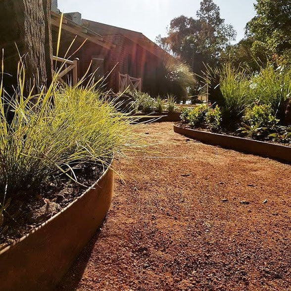 Straightcurve 9.5" Flexible CorTen Steel Edging - Henderson Garden Supply