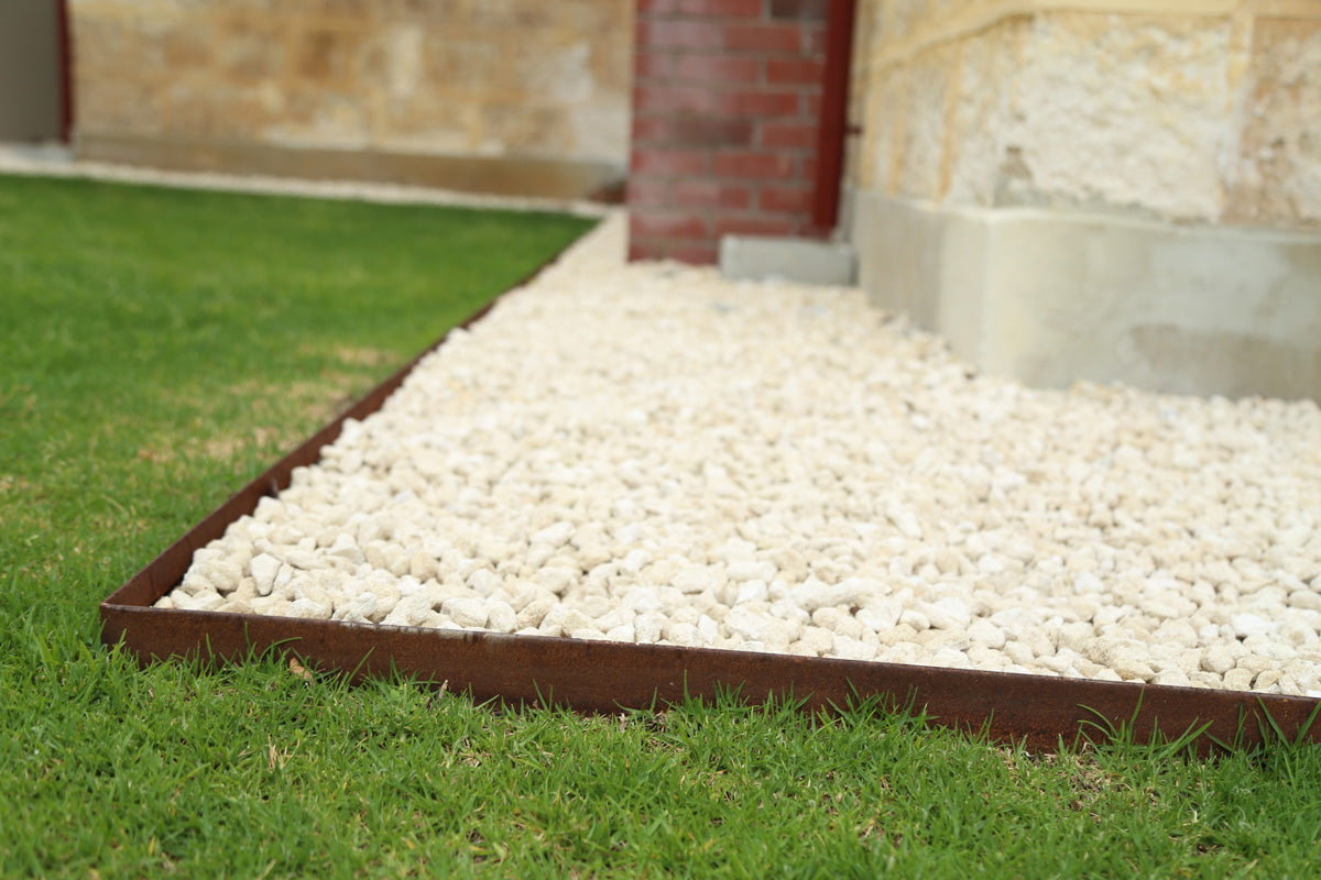 Straightcurve 4" Rigid Heavy Duty CorTen Steel Edging - Henderson Garden Supply