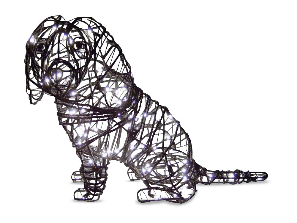 Cavalier King Charles Spaniel Pre-Lit Steel Frame - Henderson Garden Supply