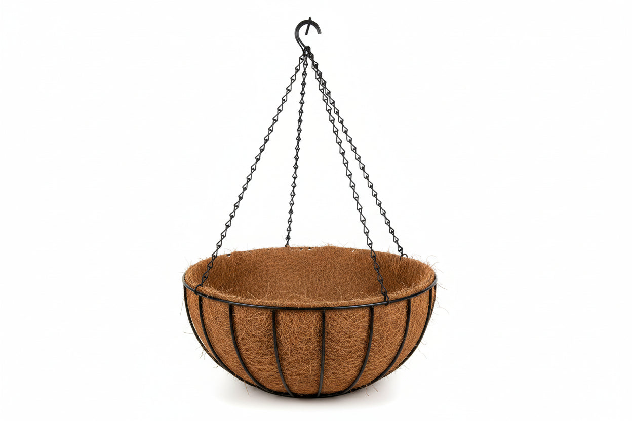 Heavy duty 20.5" hanging basket and coco fiber liner - Henderson Garden Supply