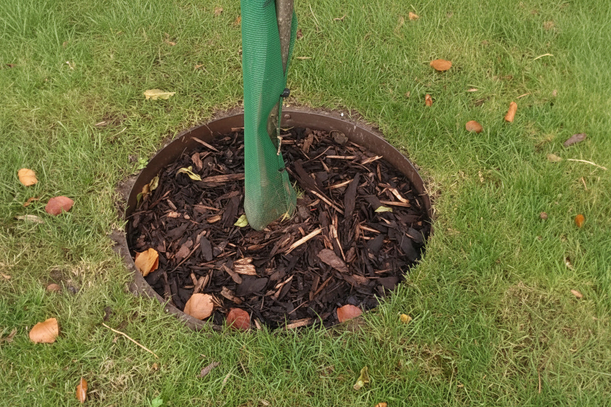 Everedge Classic Steel Tree Rings in Brown - Henderson Garden Supply