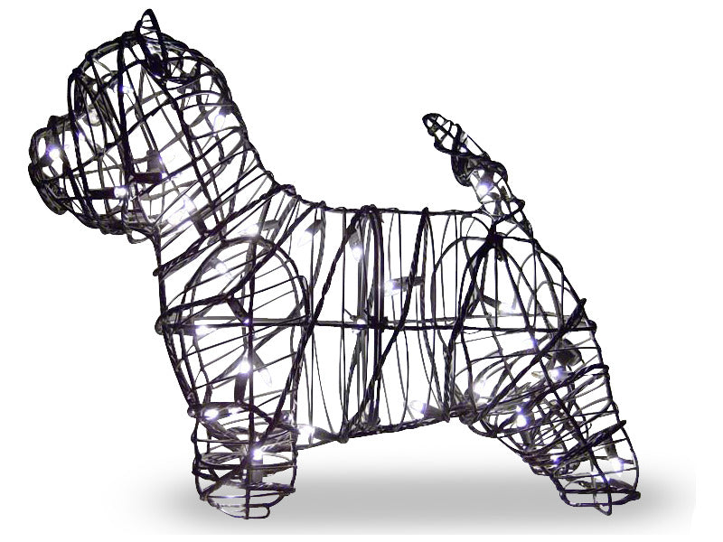 Westie steel pre-lit topiary frame - Henderson Garden Supply