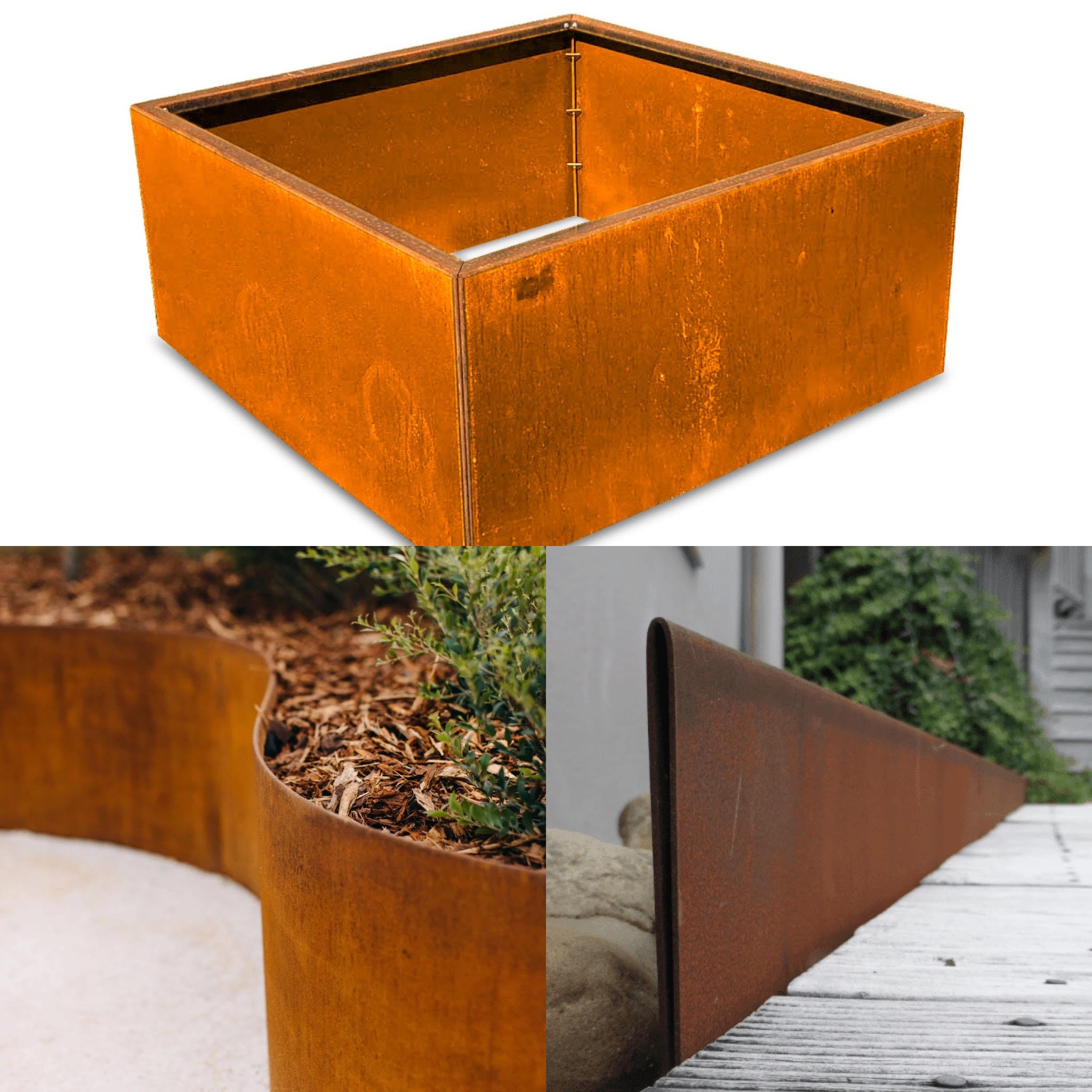 StraightCurve CorTen Steel Edging and Raised Garden Beds - Henderson Garden Supply
