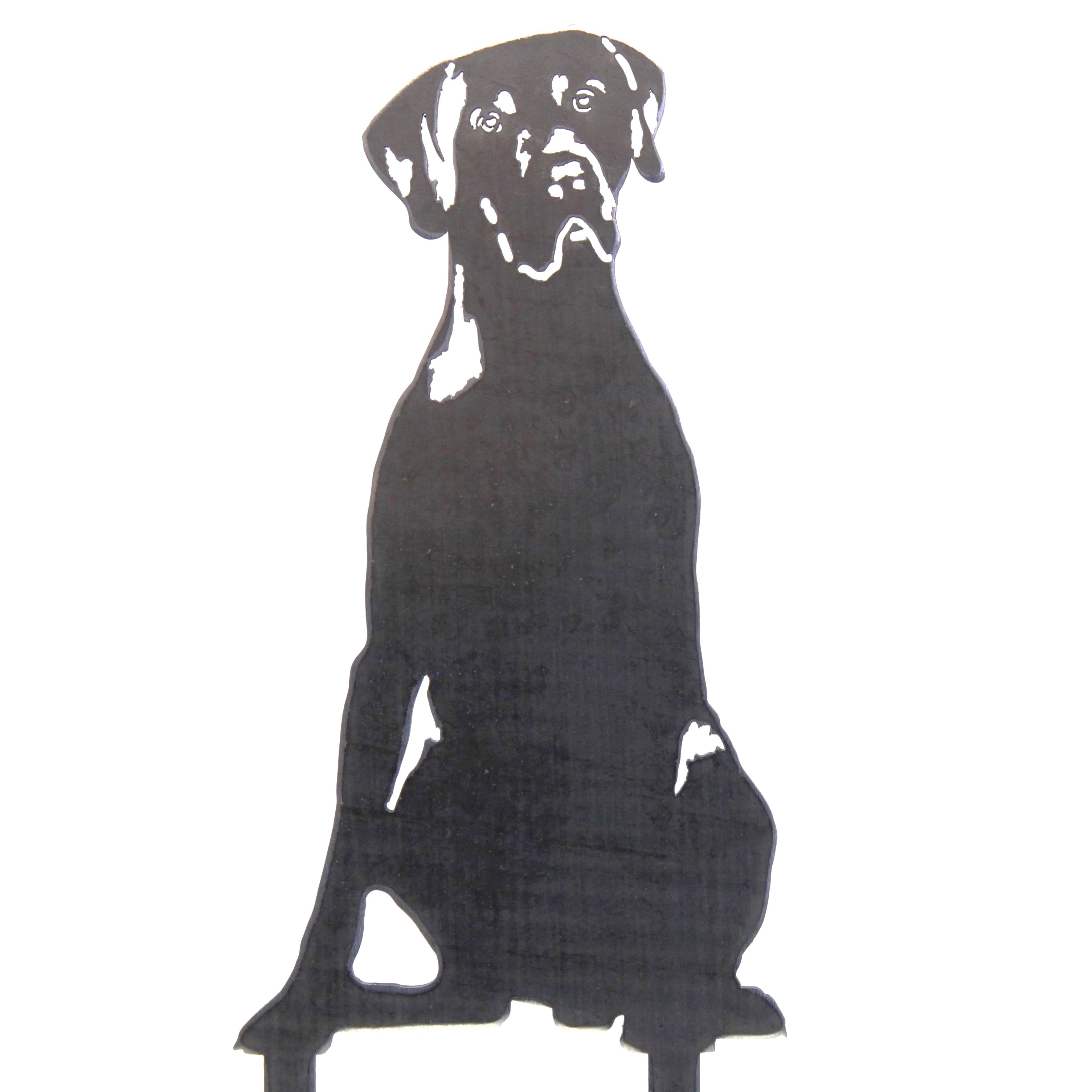 Weimaraner Metal Garden Silhouette - Handmade Steel Dog Yard Art