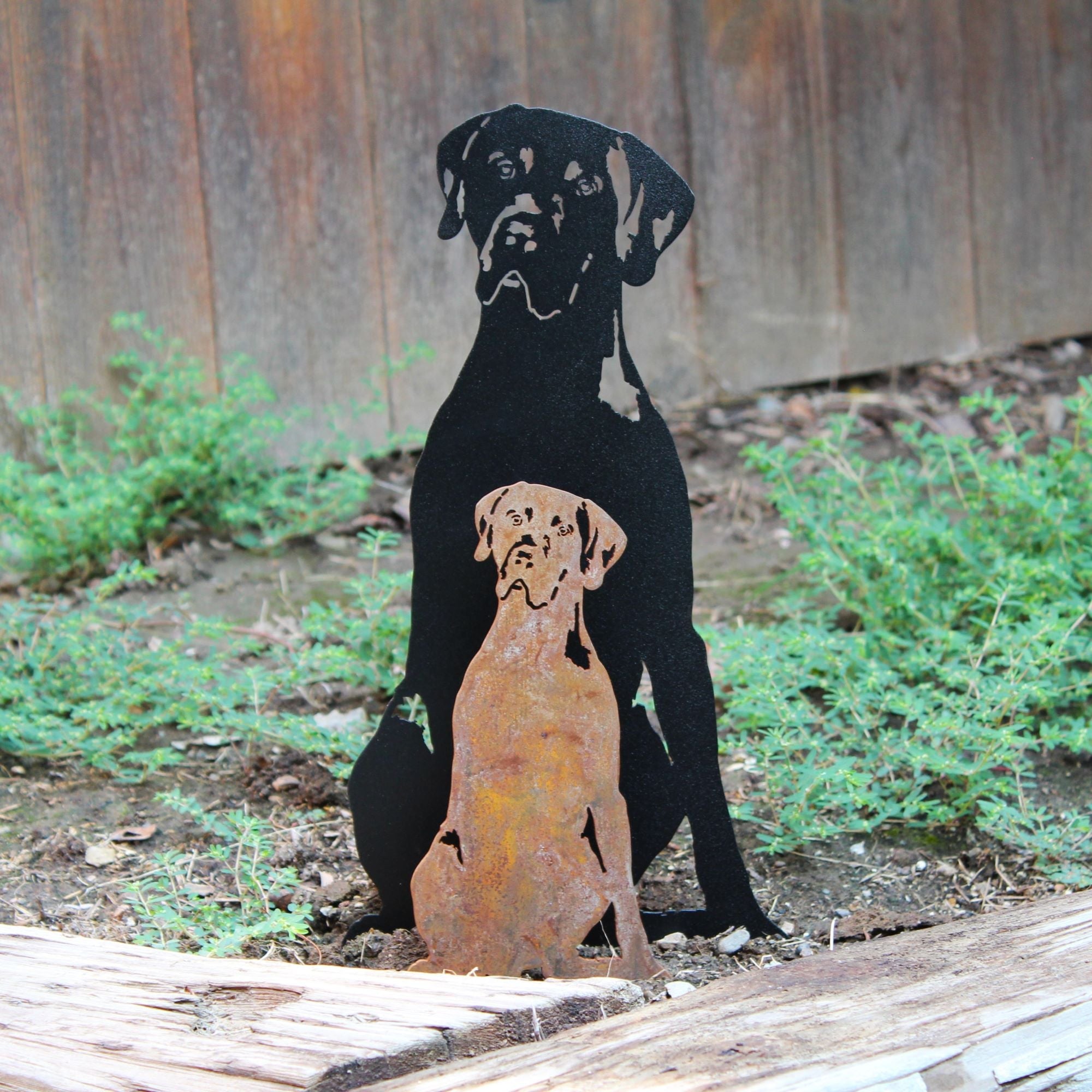 Weimaraner Metal Garden Silhouette - Handmade Steel Dog Yard Art
