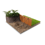 22 inch rigid steel edging installed - Straightcruve - Henderson Garden Supply