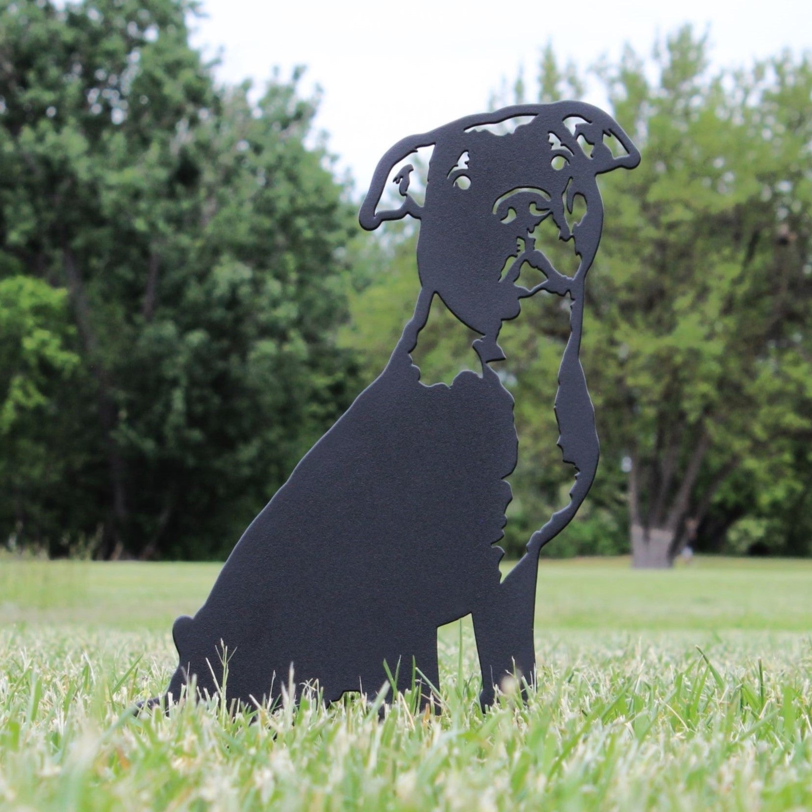 American Pit Bull Terrier Yard Silhouettes - Henderson Garden