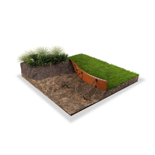 9.5" Height Flexible Steel Edging - Weathering