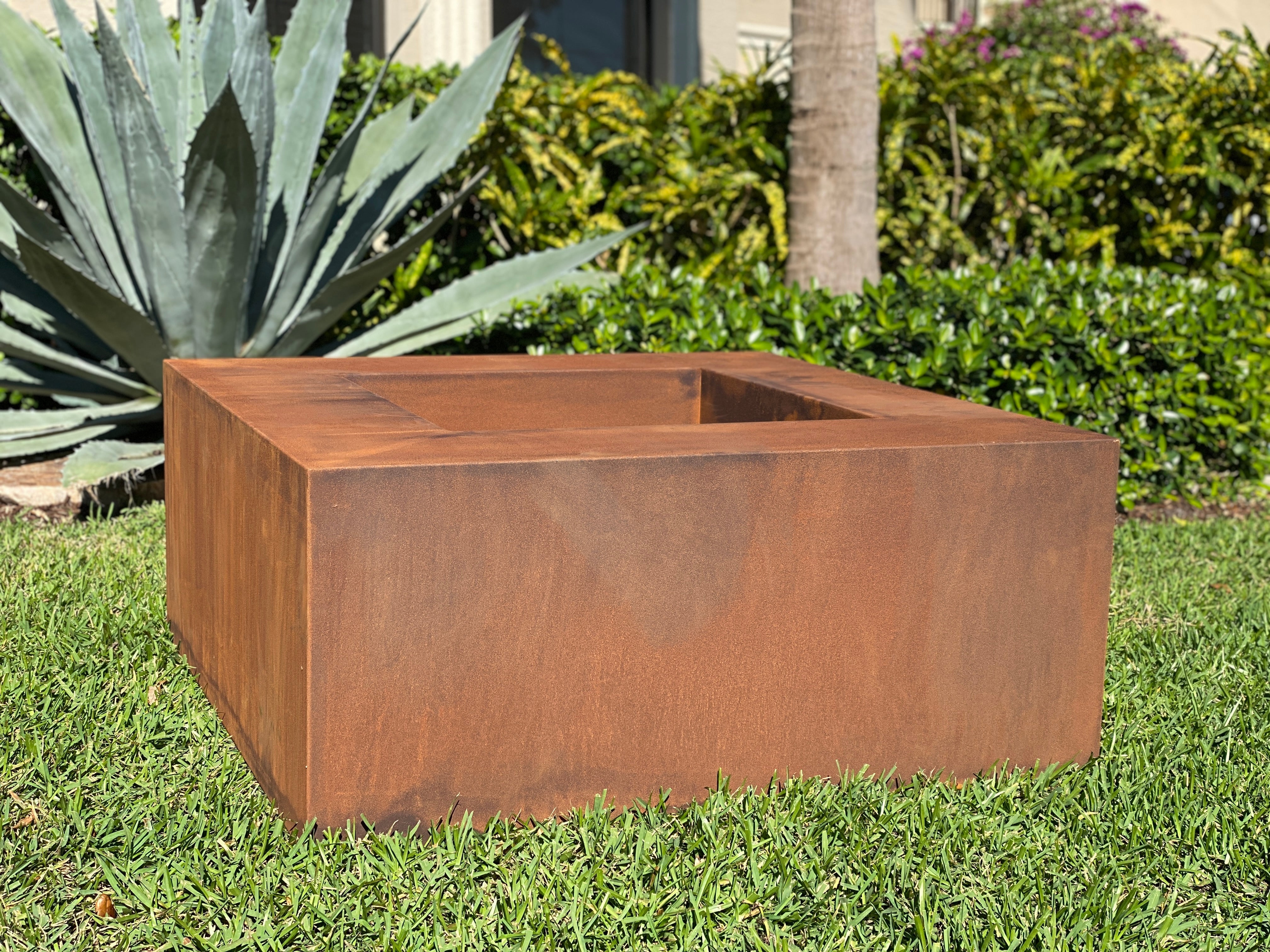 Square Corten Fire Pit