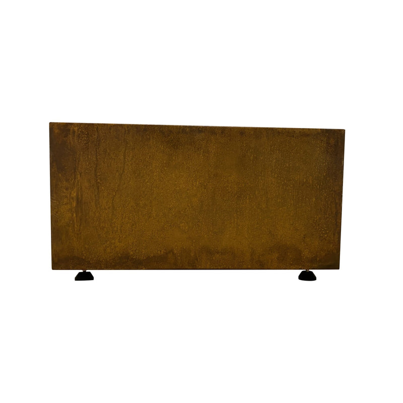 Weathering Steel Planter with Hive Screen