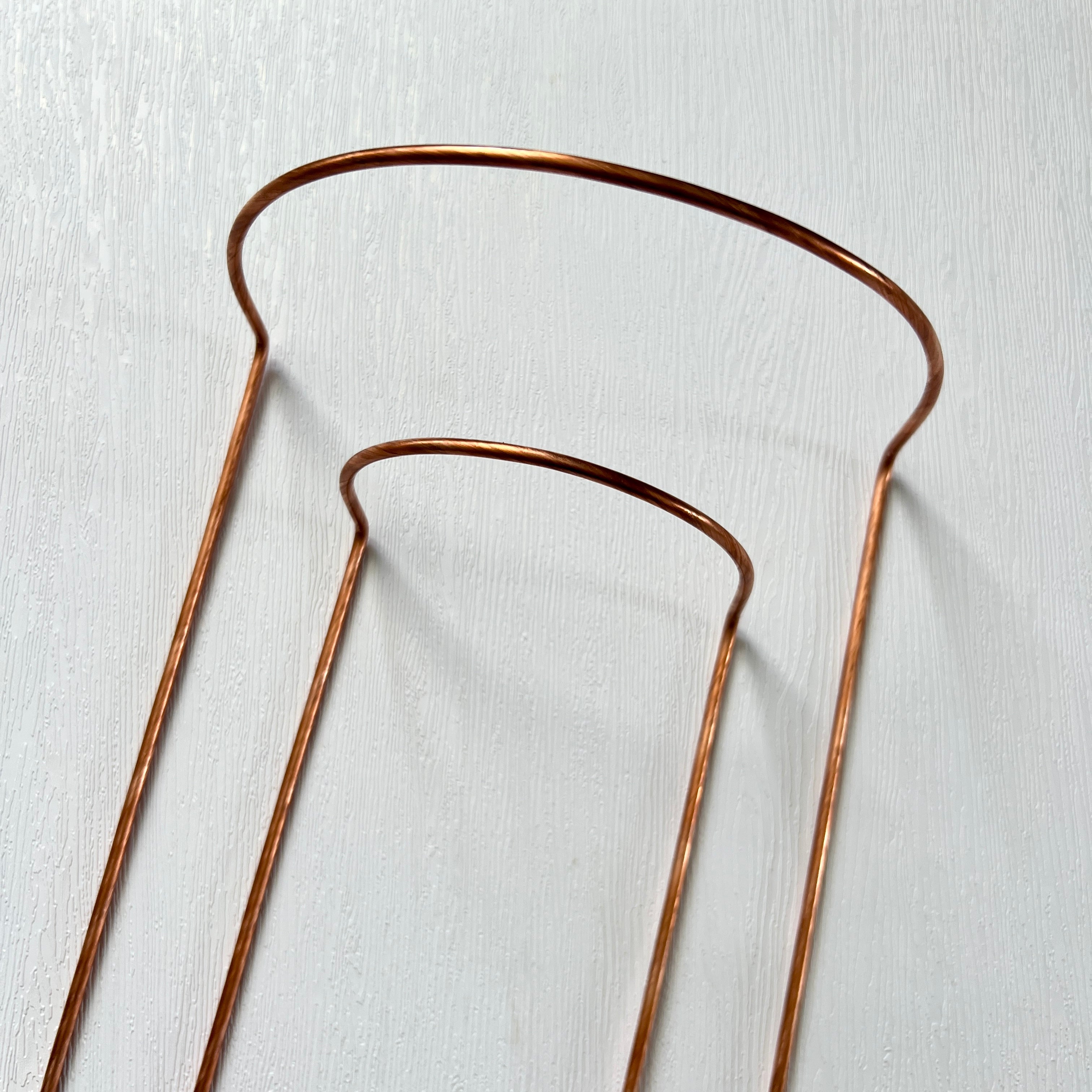 Copper Crescent Plant Stake, Leaning Plant Support