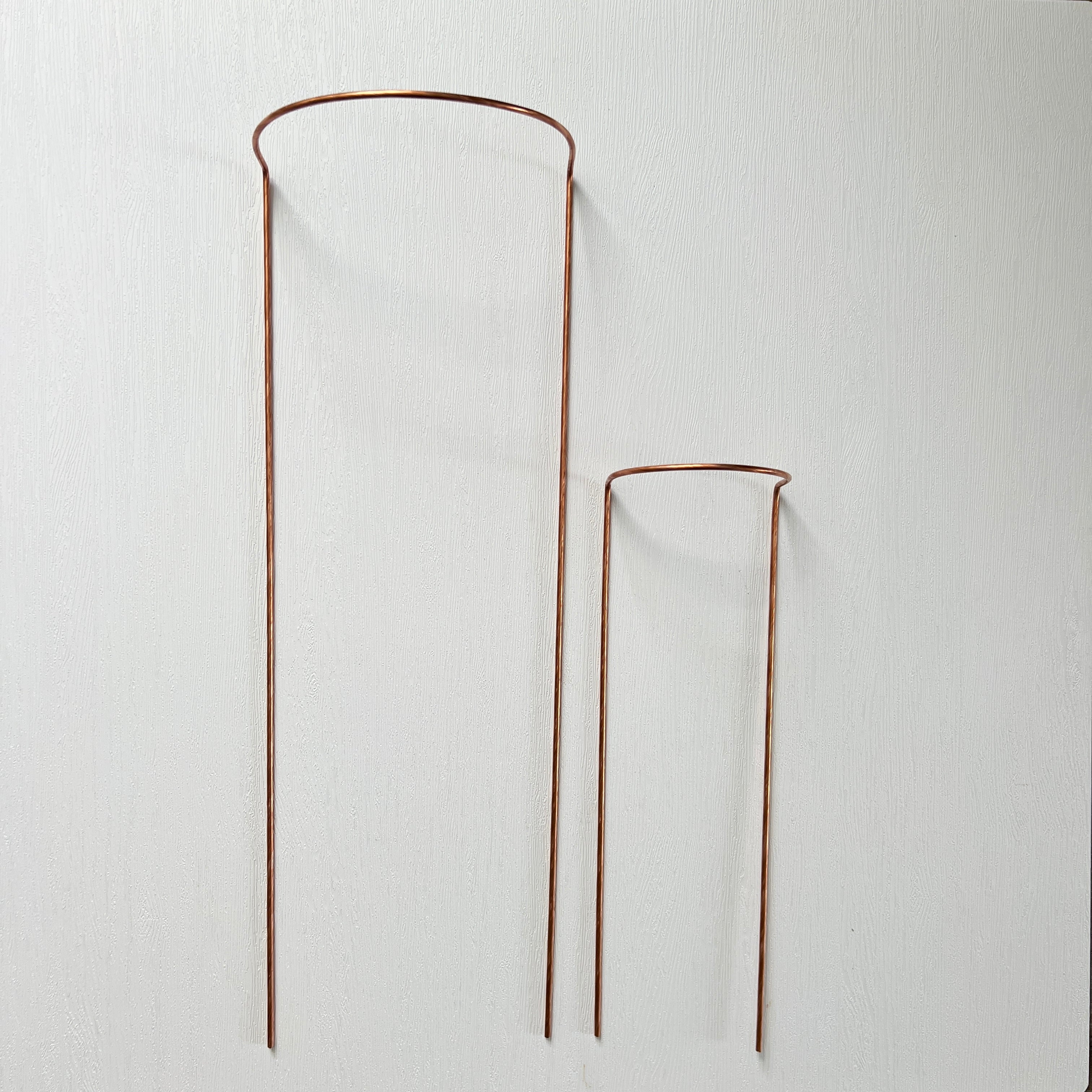 Copper Crescent Plant Stake, Leaning Plant Support