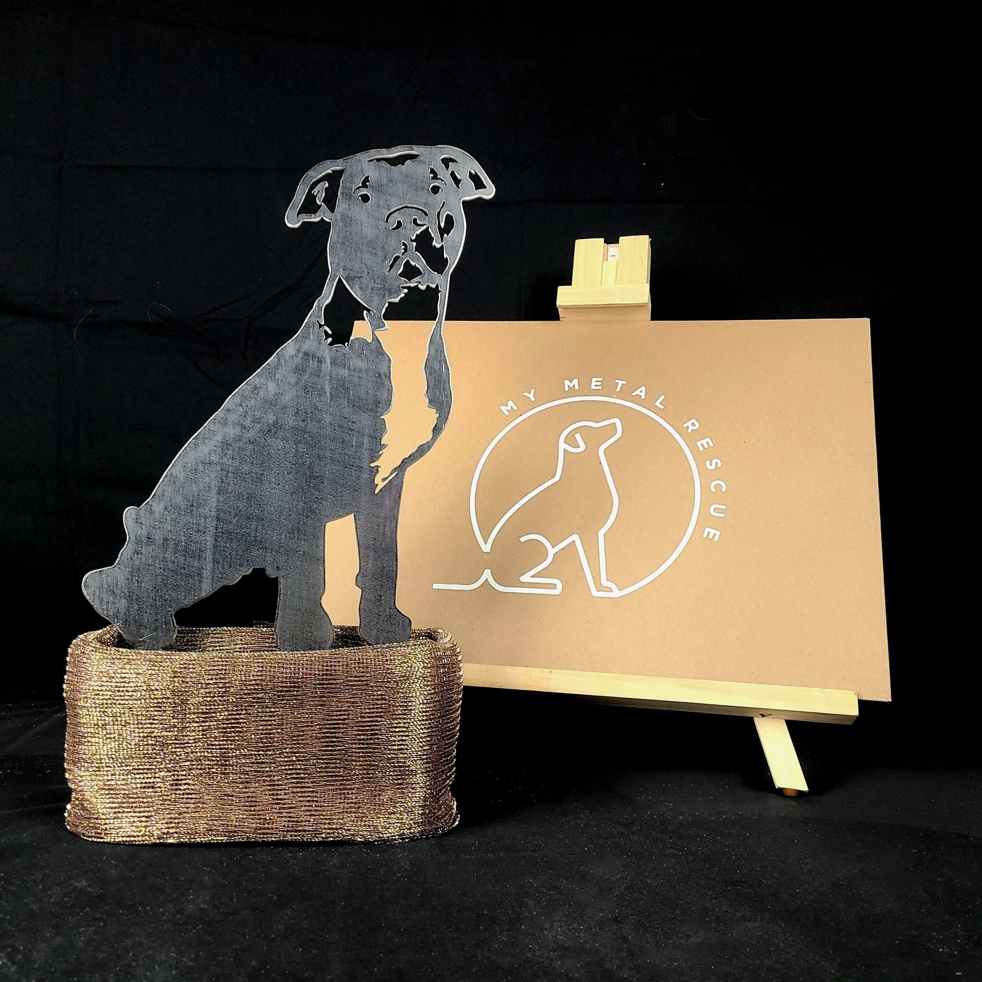 American Pit Bull Terrier Yard Silhouettes - Henderson Garden