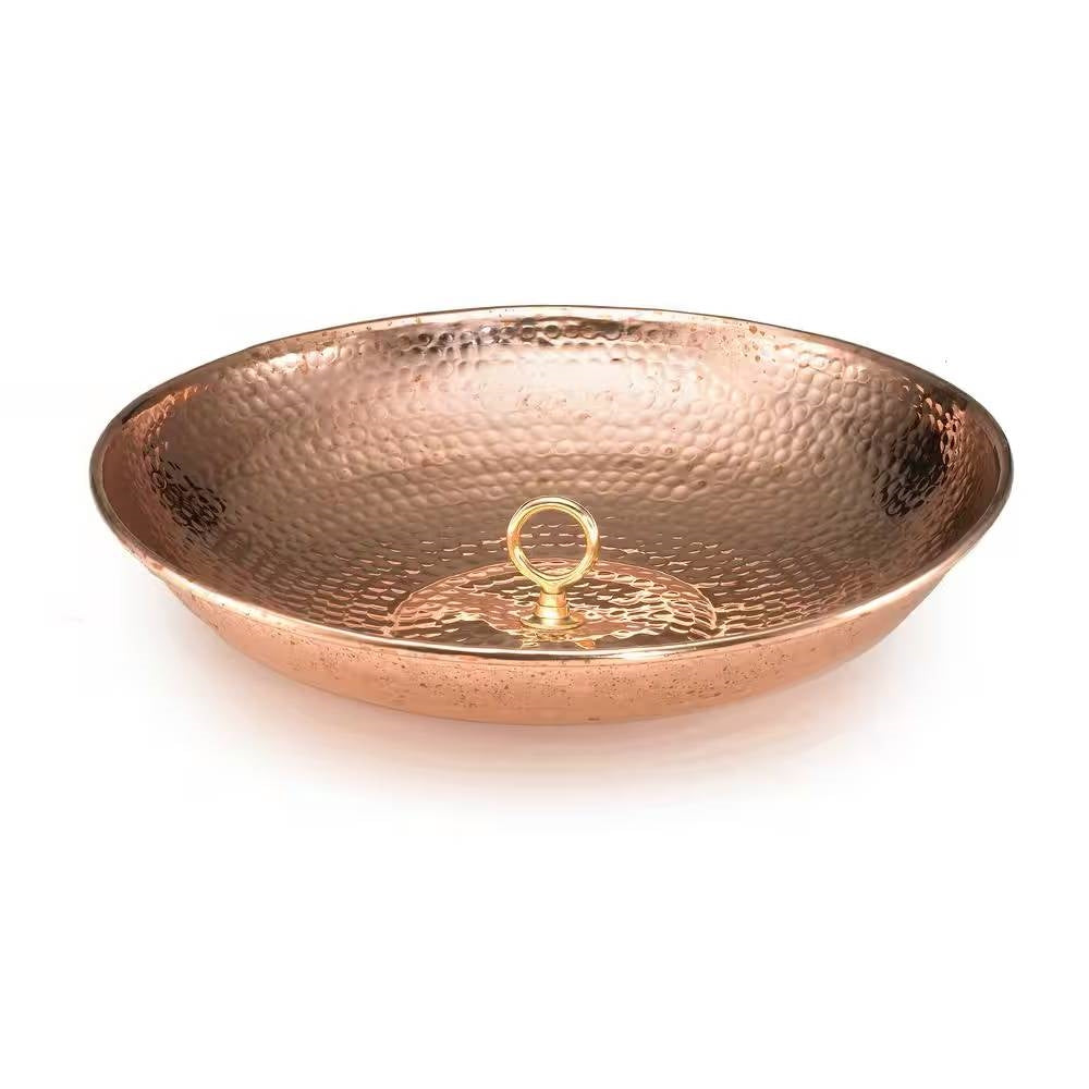 Copper bowl with a textured surface on a white background.  Henderson Garden Supply