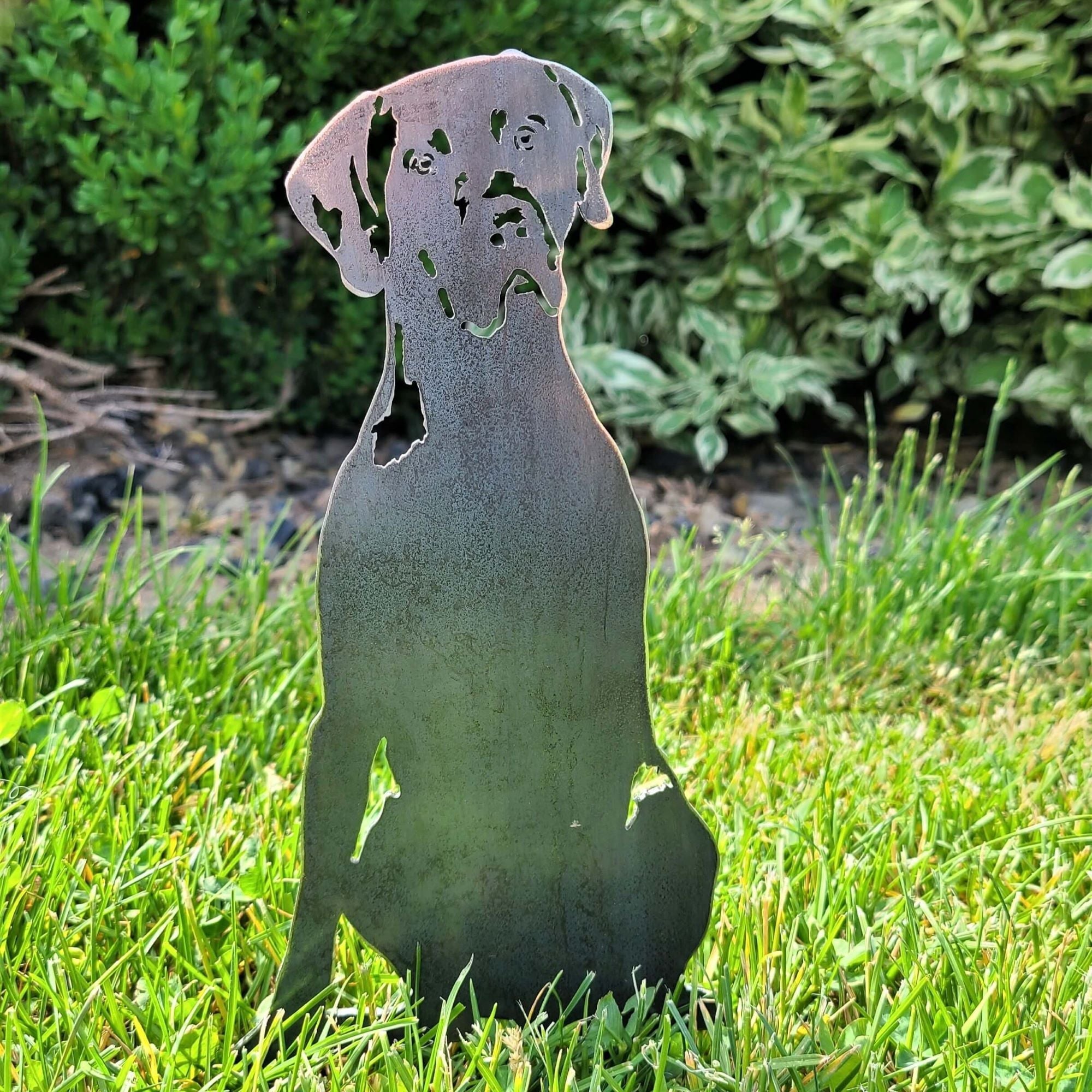 Weimaraner Metal Garden Silhouette - Handmade Steel Dog Yard Art
