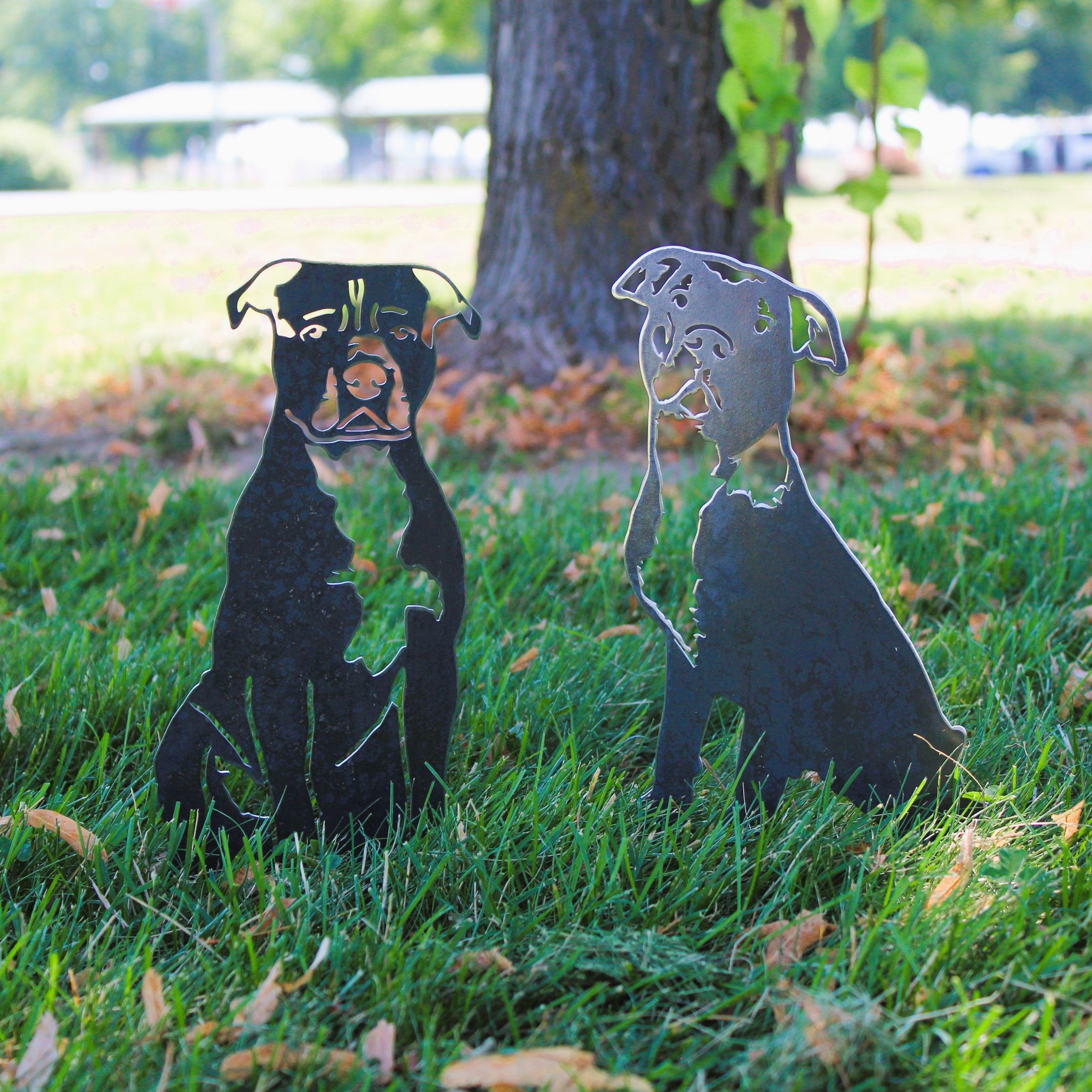 American Pit Bull Terrier Yard Silhouettes - Henderson Garden